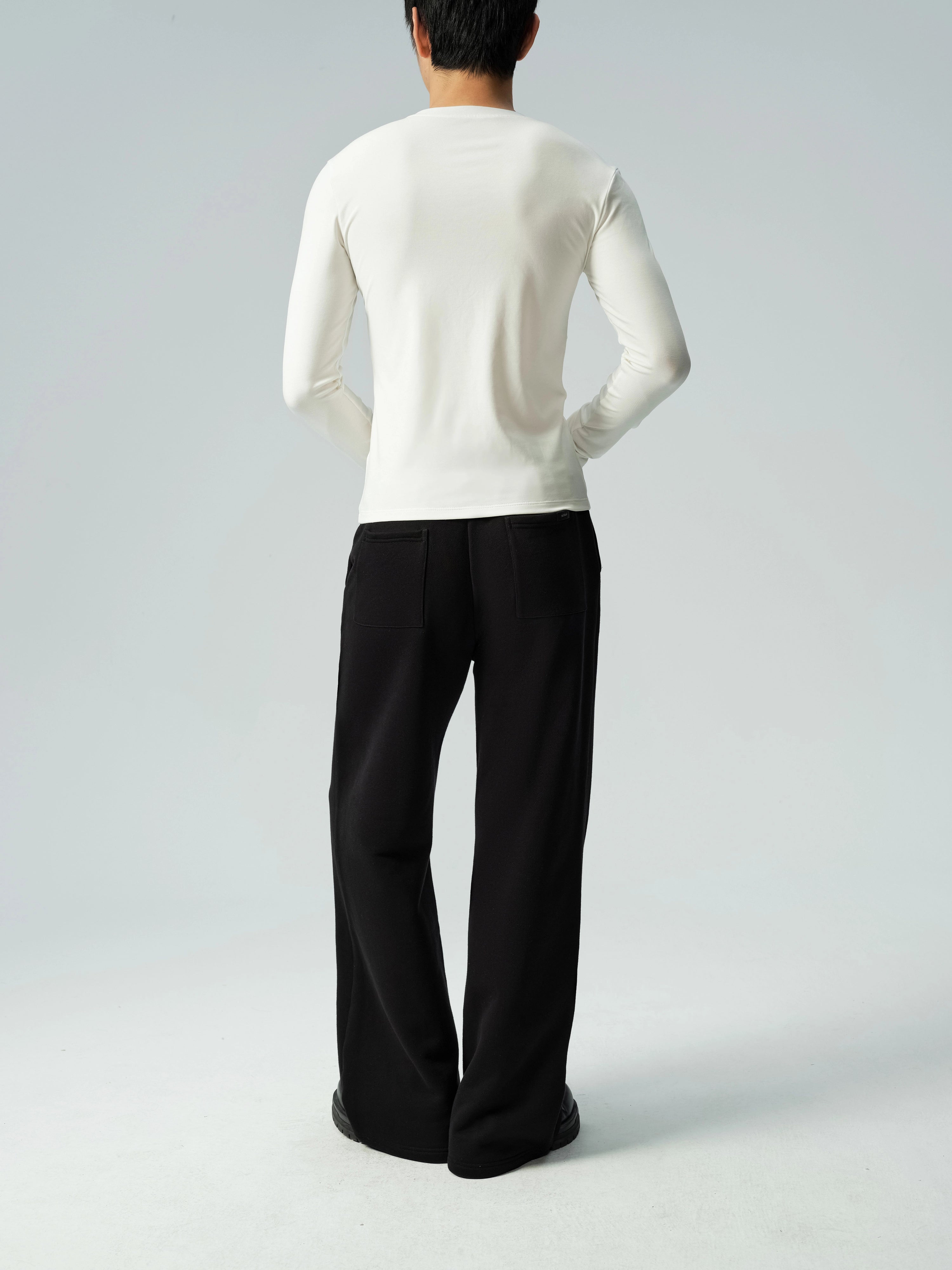 Mesh Panel Long Sleeve Top