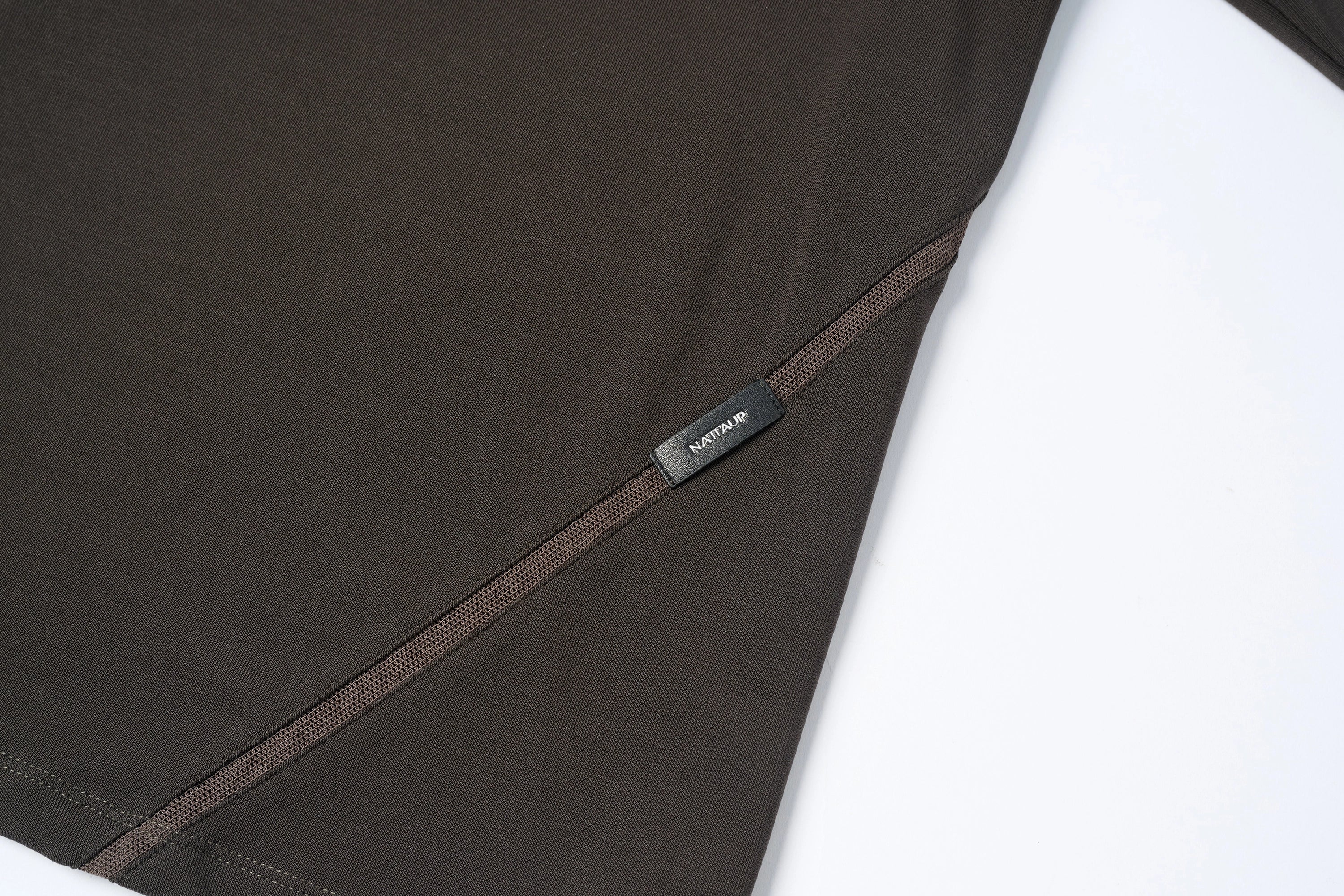 Mesh Panel Long Sleeve Top