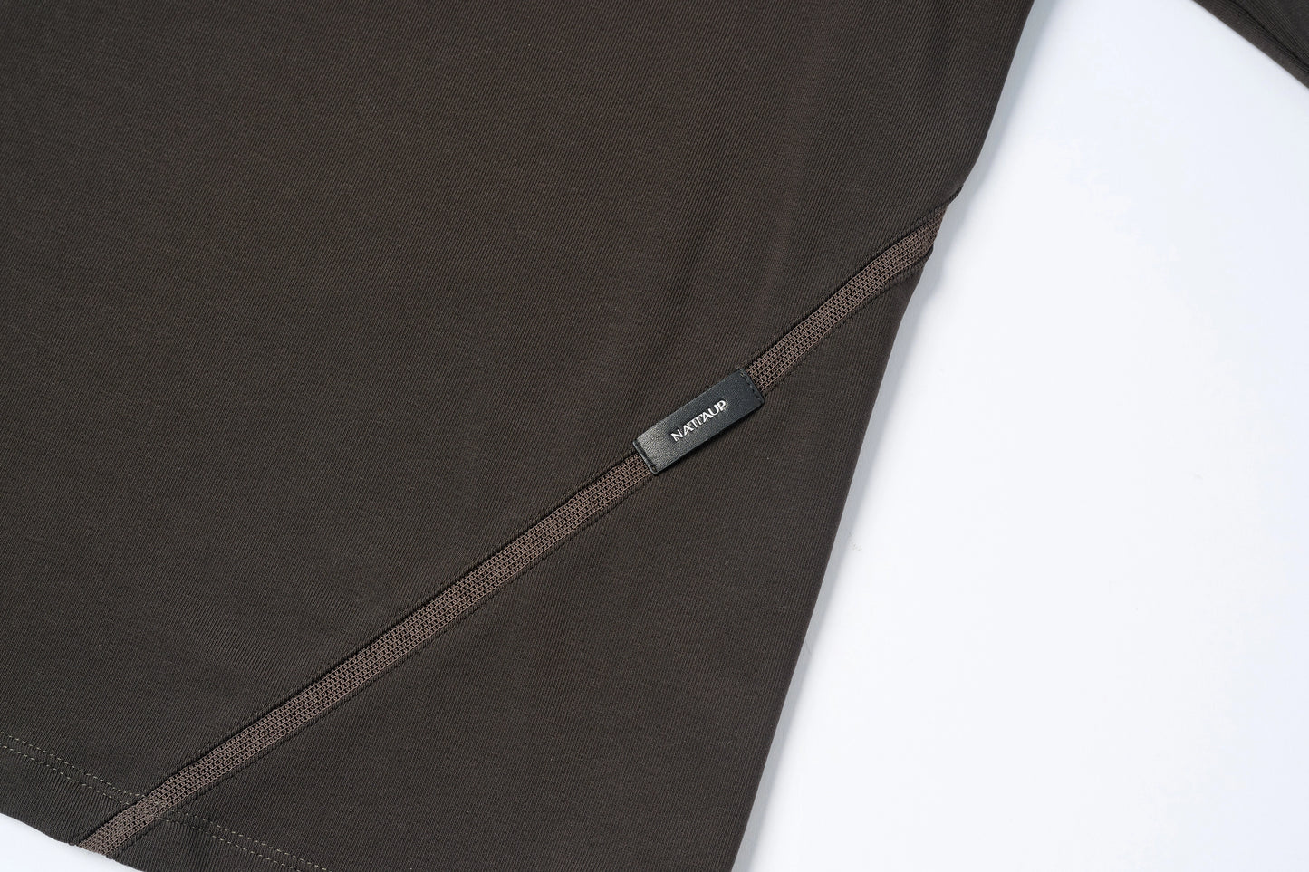 Mesh Panel Long Sleeve Top