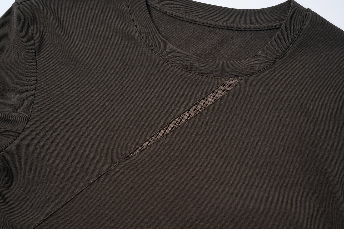 Mesh Panel Long Sleeve Top