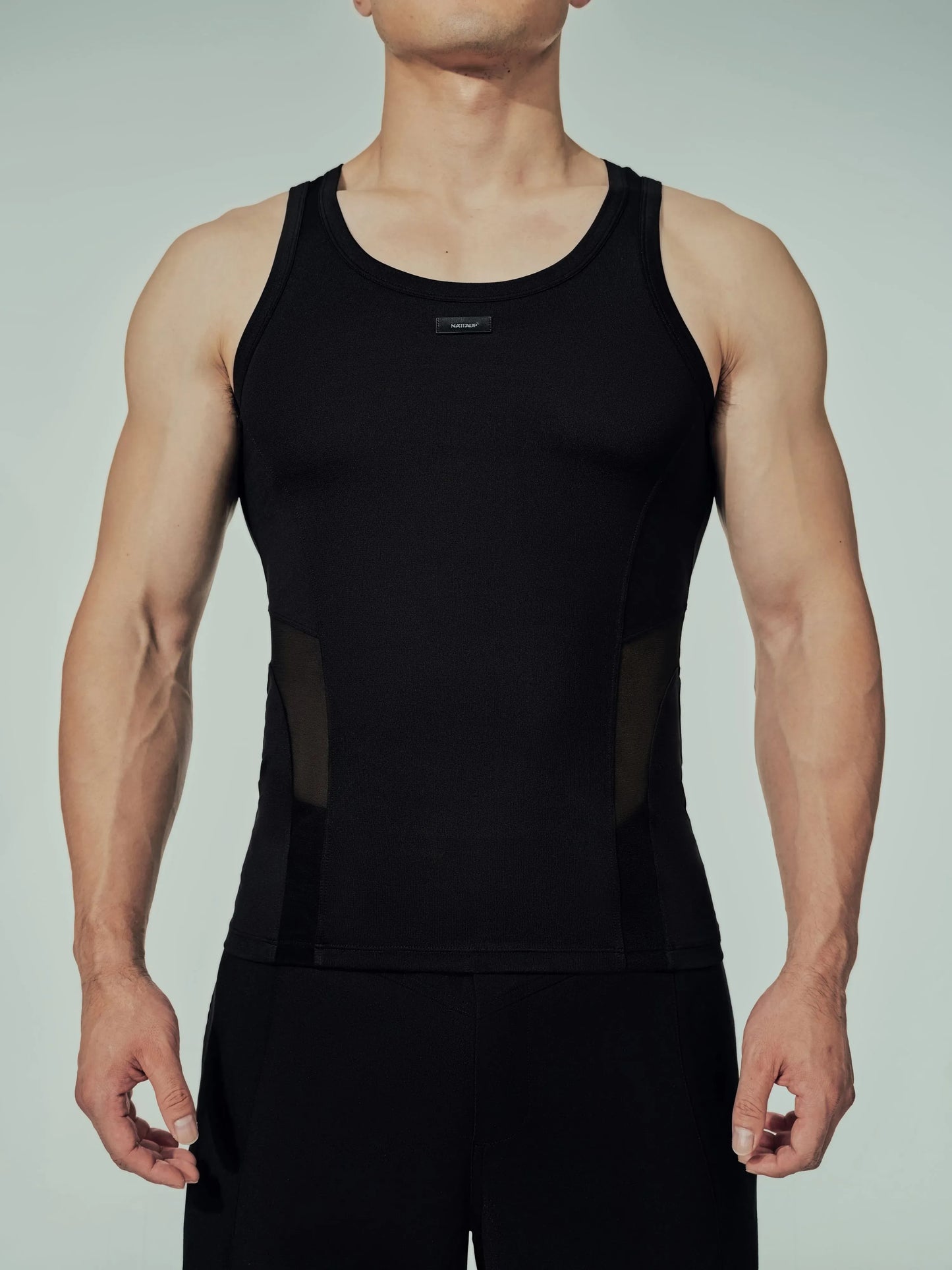 Mesh Panel Sport Vest（Black）