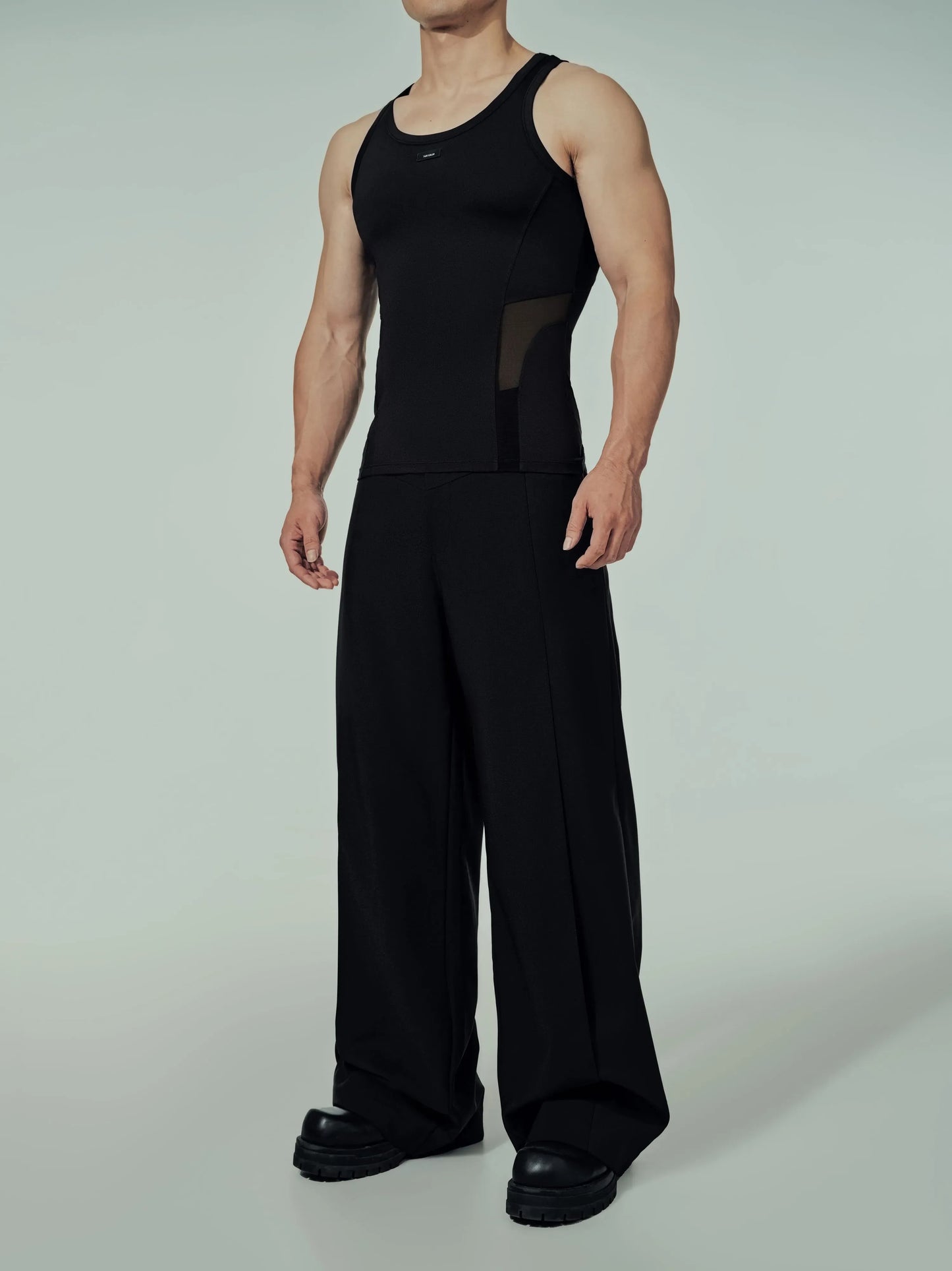 Mesh Panel Sport Vest（Black）