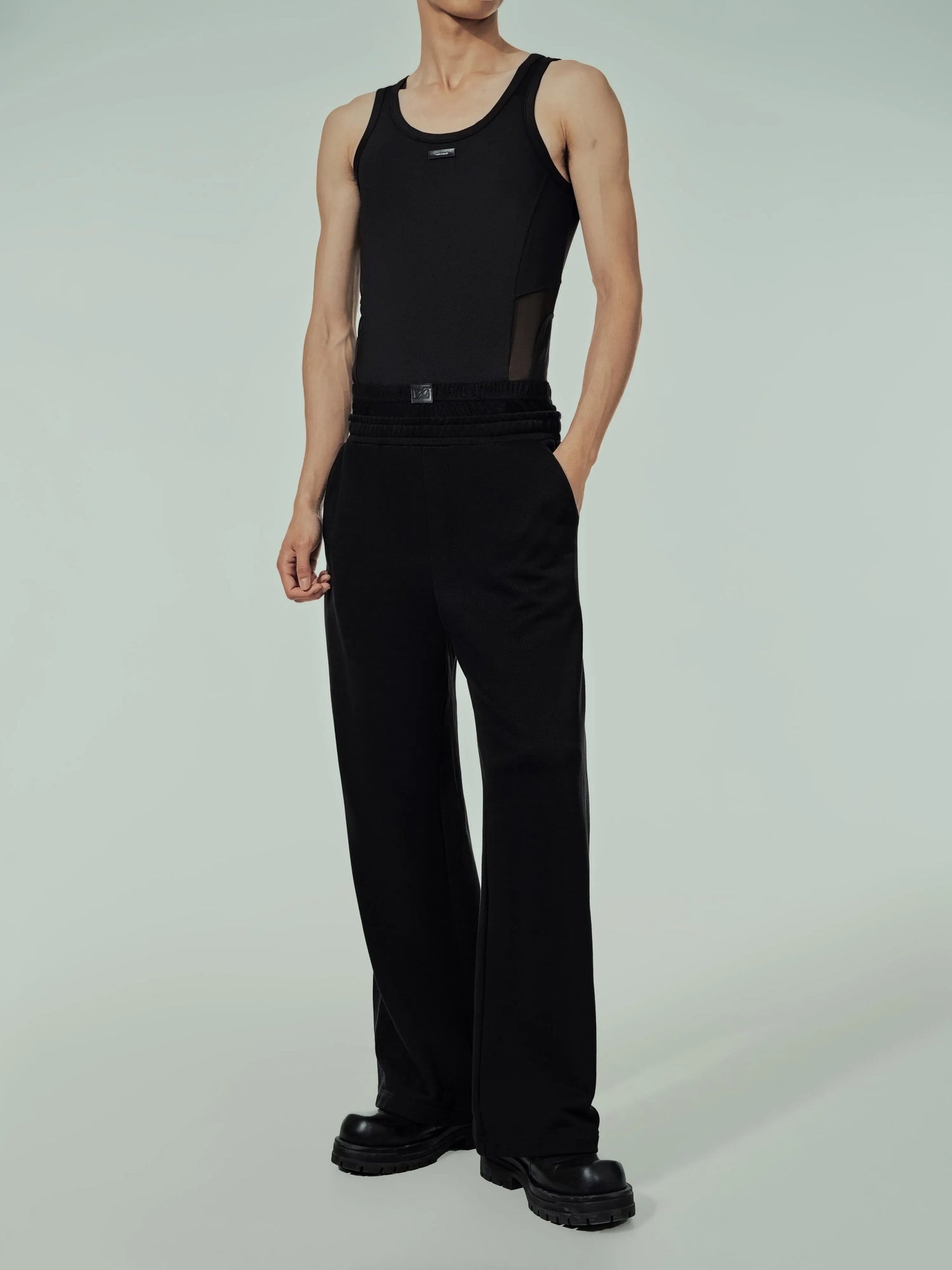 Mesh Panel Sport Vest（Black）