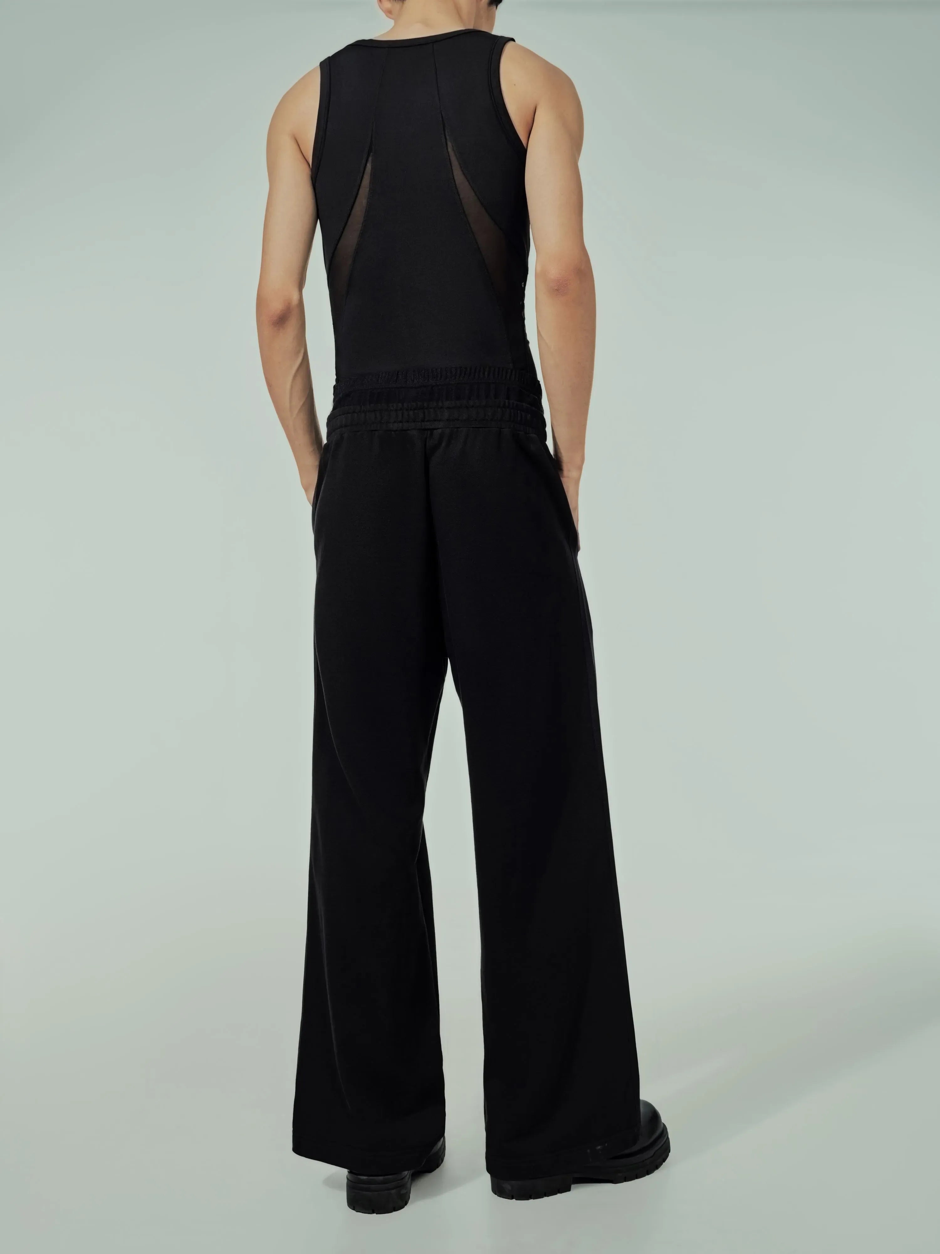 Mesh Panel Sport Vest（Black）