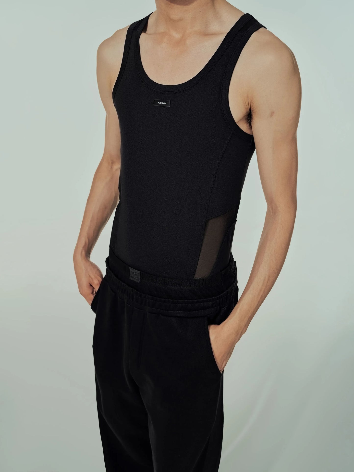 Mesh Panel Sport Vest（Black）