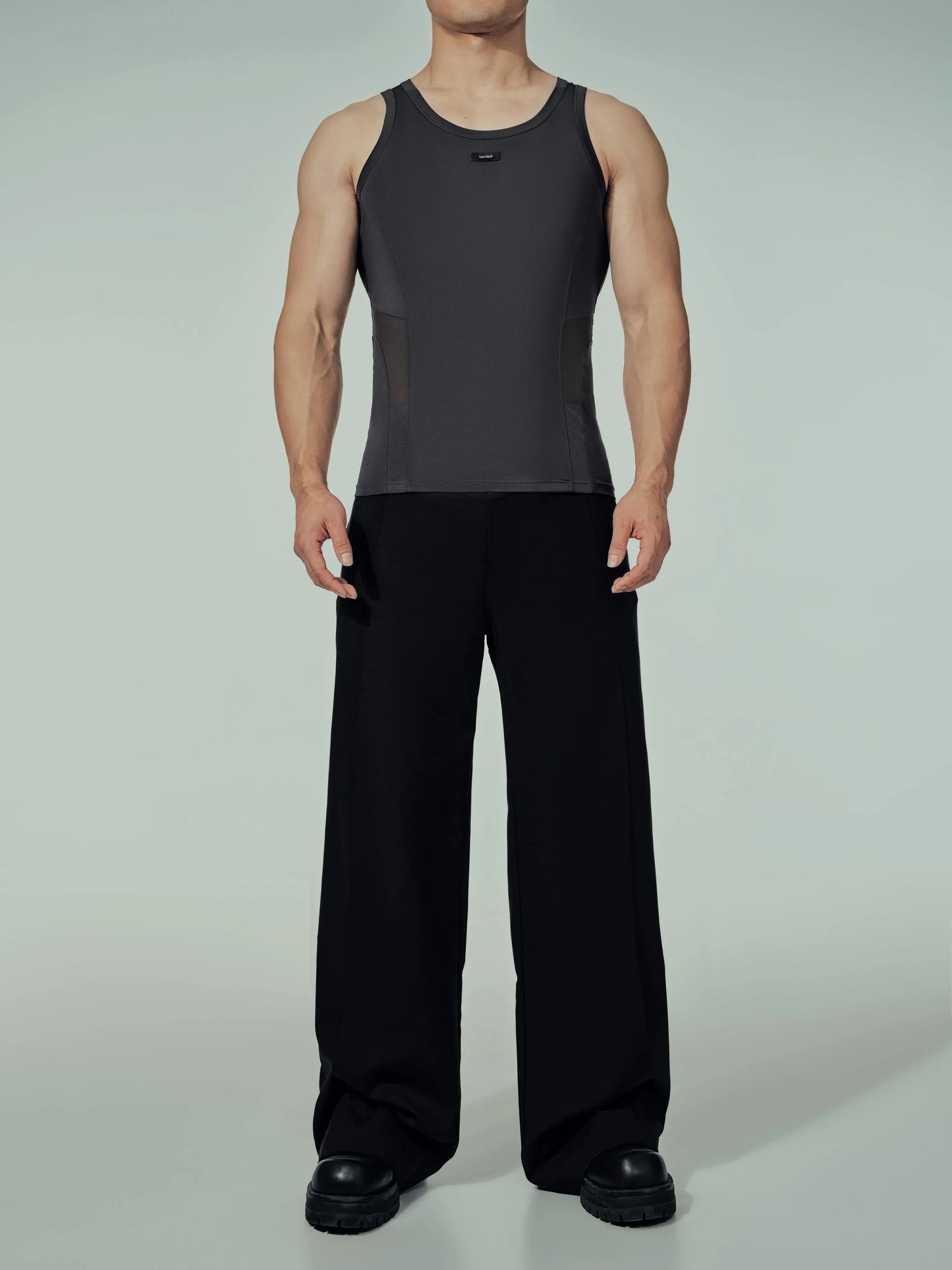 Mesh Panel Sport Vest （Dusk Grey）