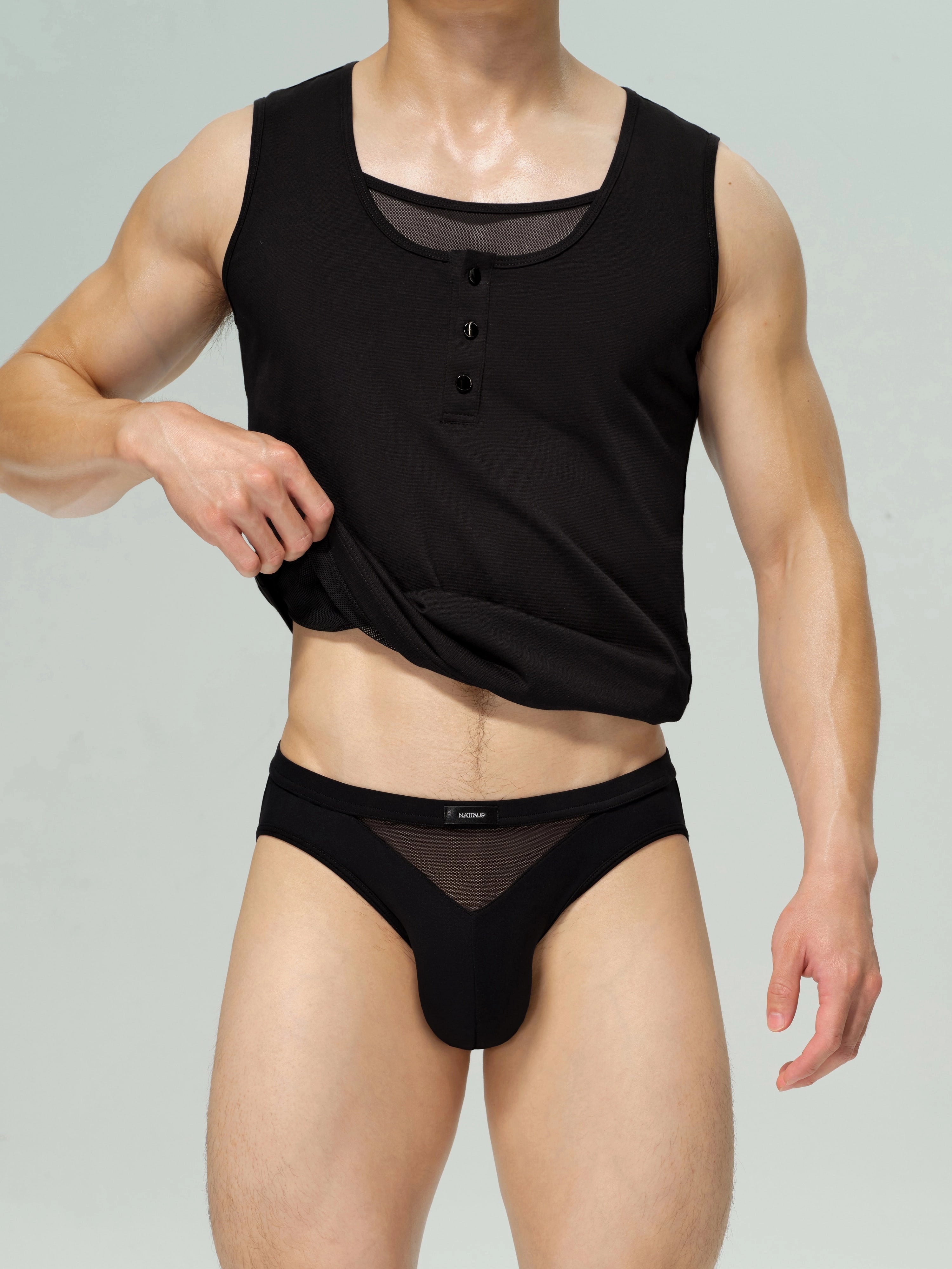 Mesh Paneled Low Rise Brief