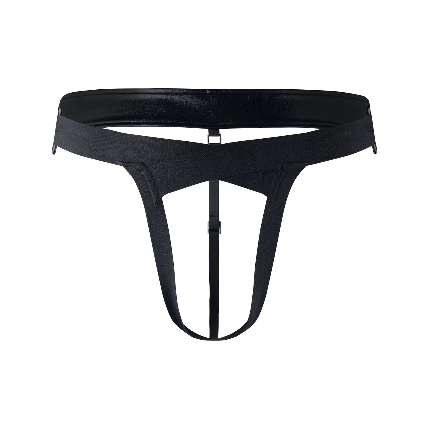 Mesh Paneled Low Rise Brief & Cross Front Thong Belt