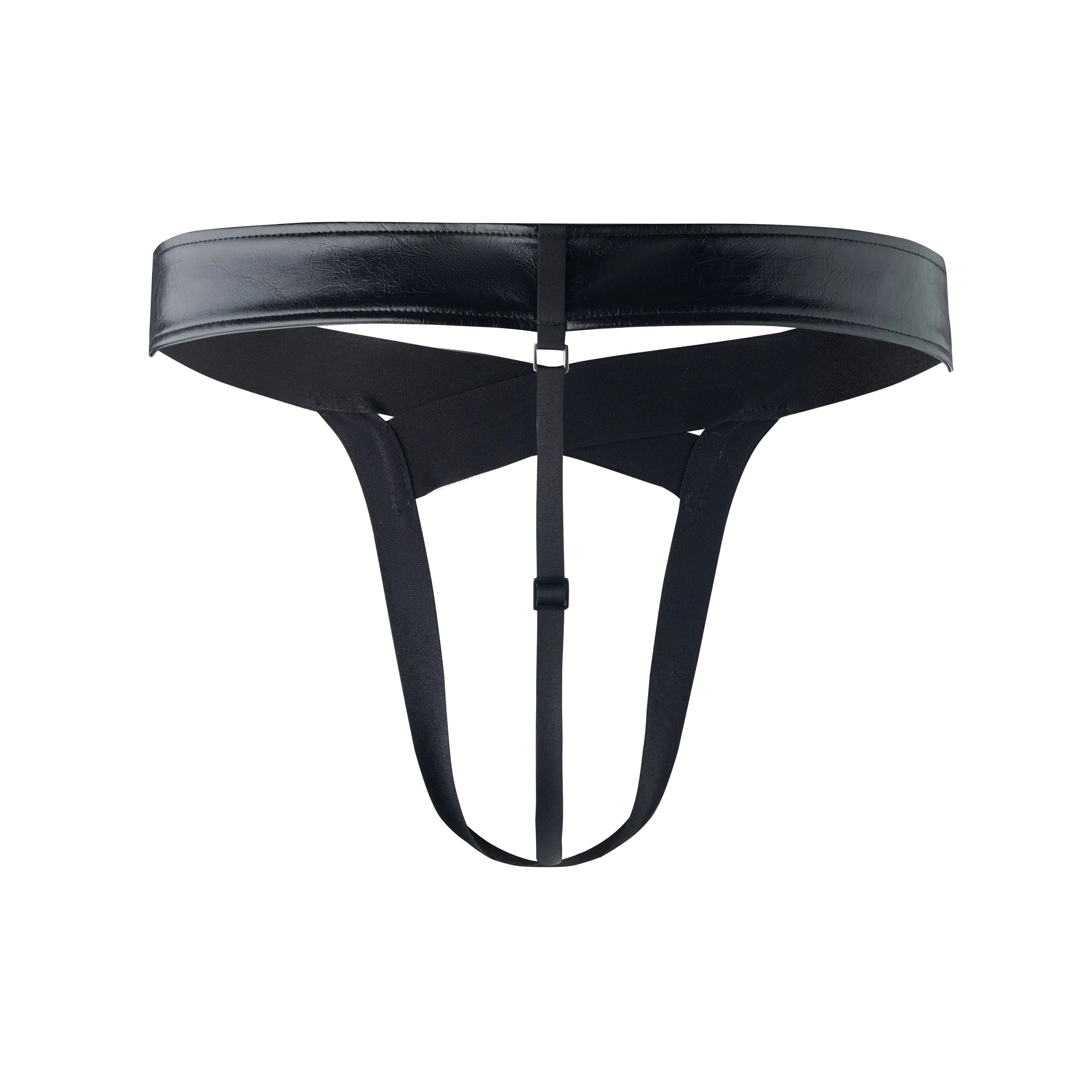 Mesh Paneled Low Rise Brief & Cross Front Thong Belt