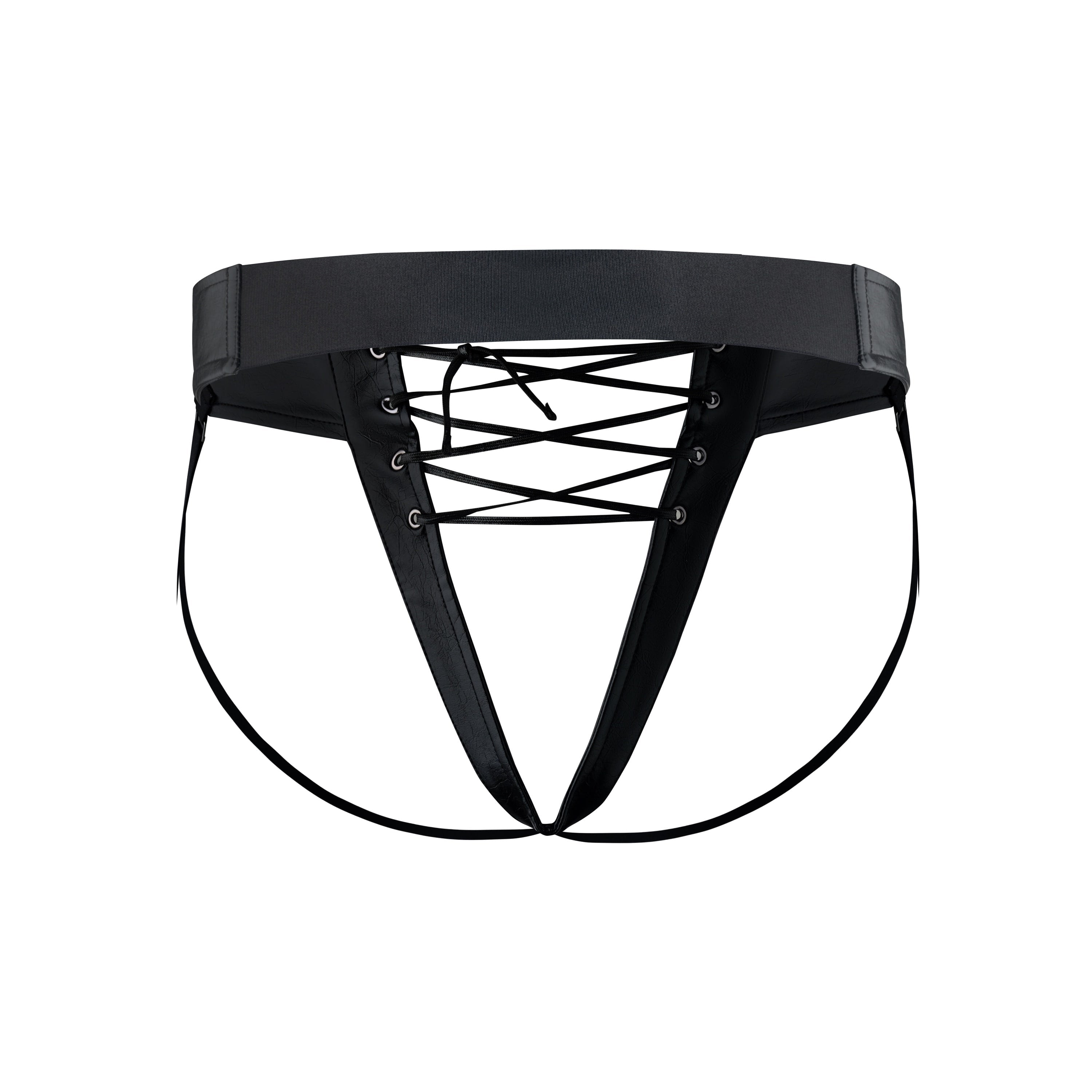 Mesh Paneled Low Rise Brief & Laced Jockstrap Belt