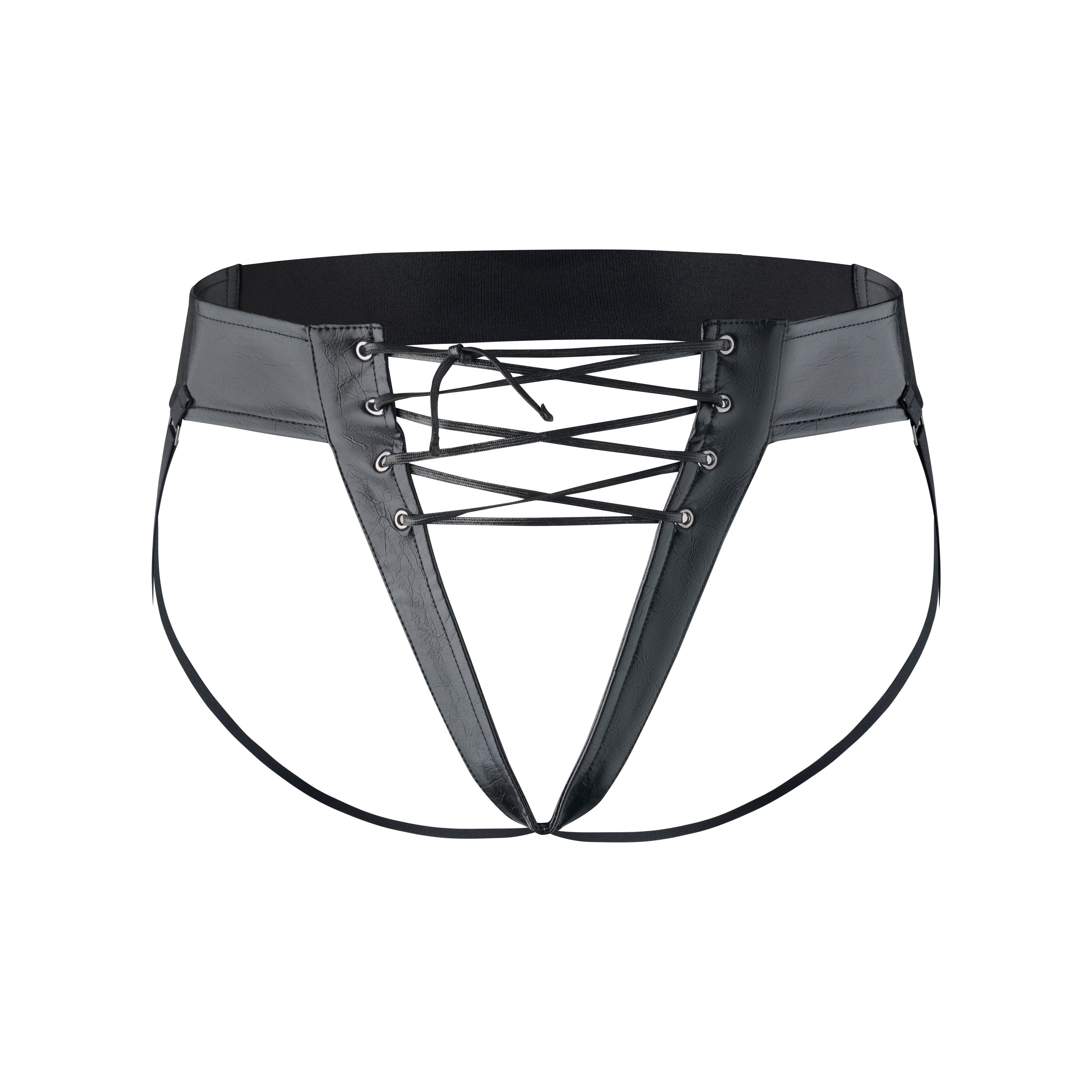 Mesh Paneled Low Rise Brief & Laced Jockstrap Belt