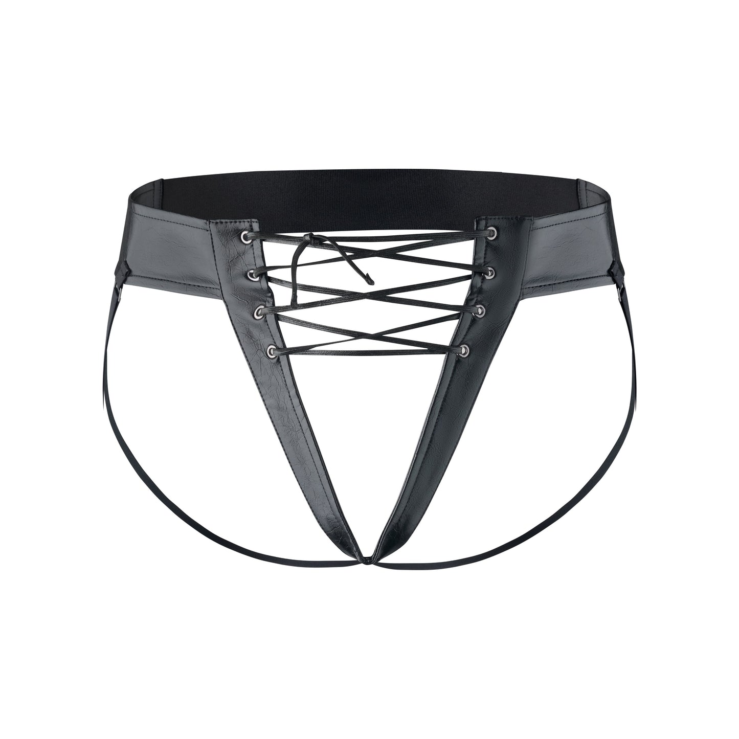 Mesh Paneled Low Rise Brief & Laced Jockstrap Belt