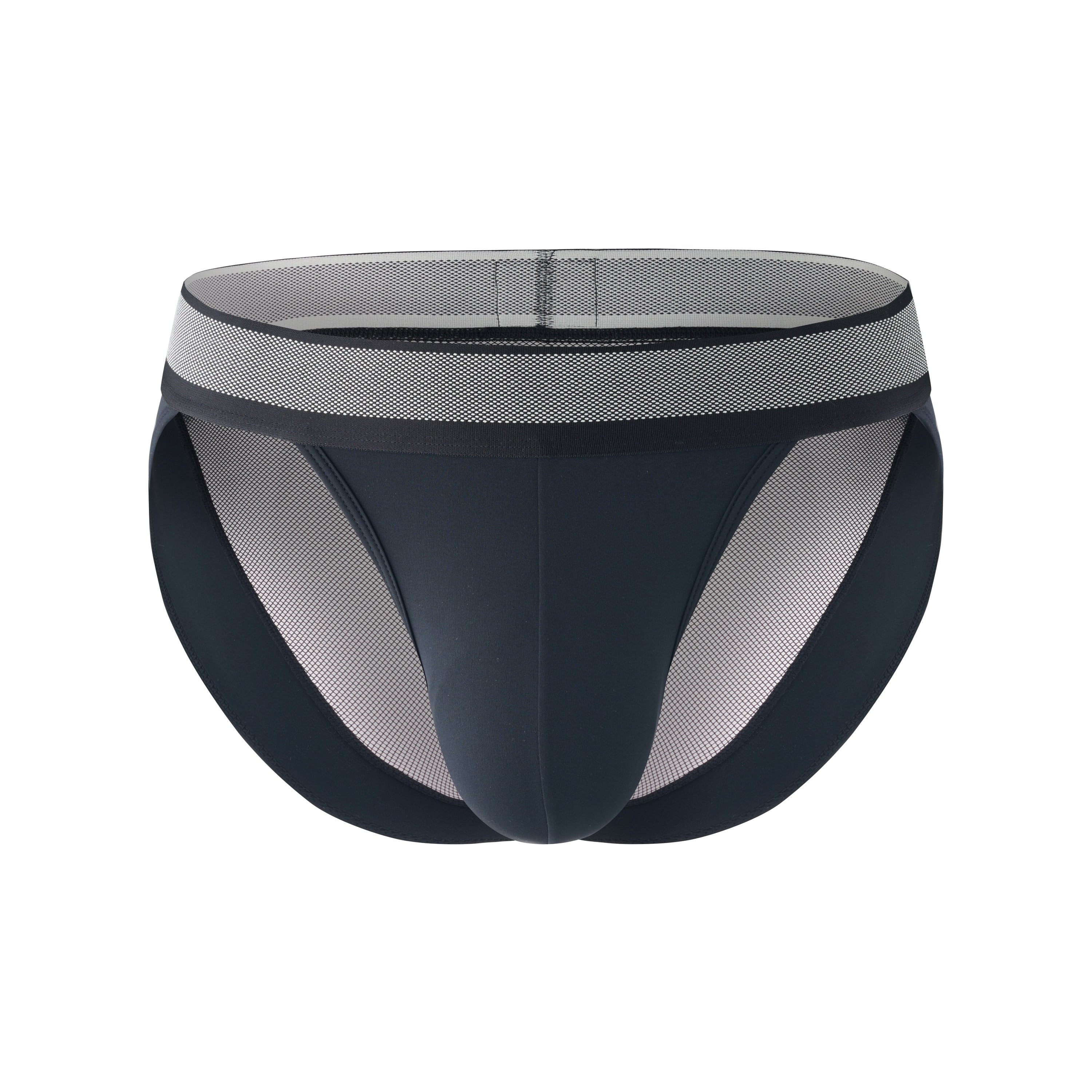 Mesh Patterned Wide Belt Brief