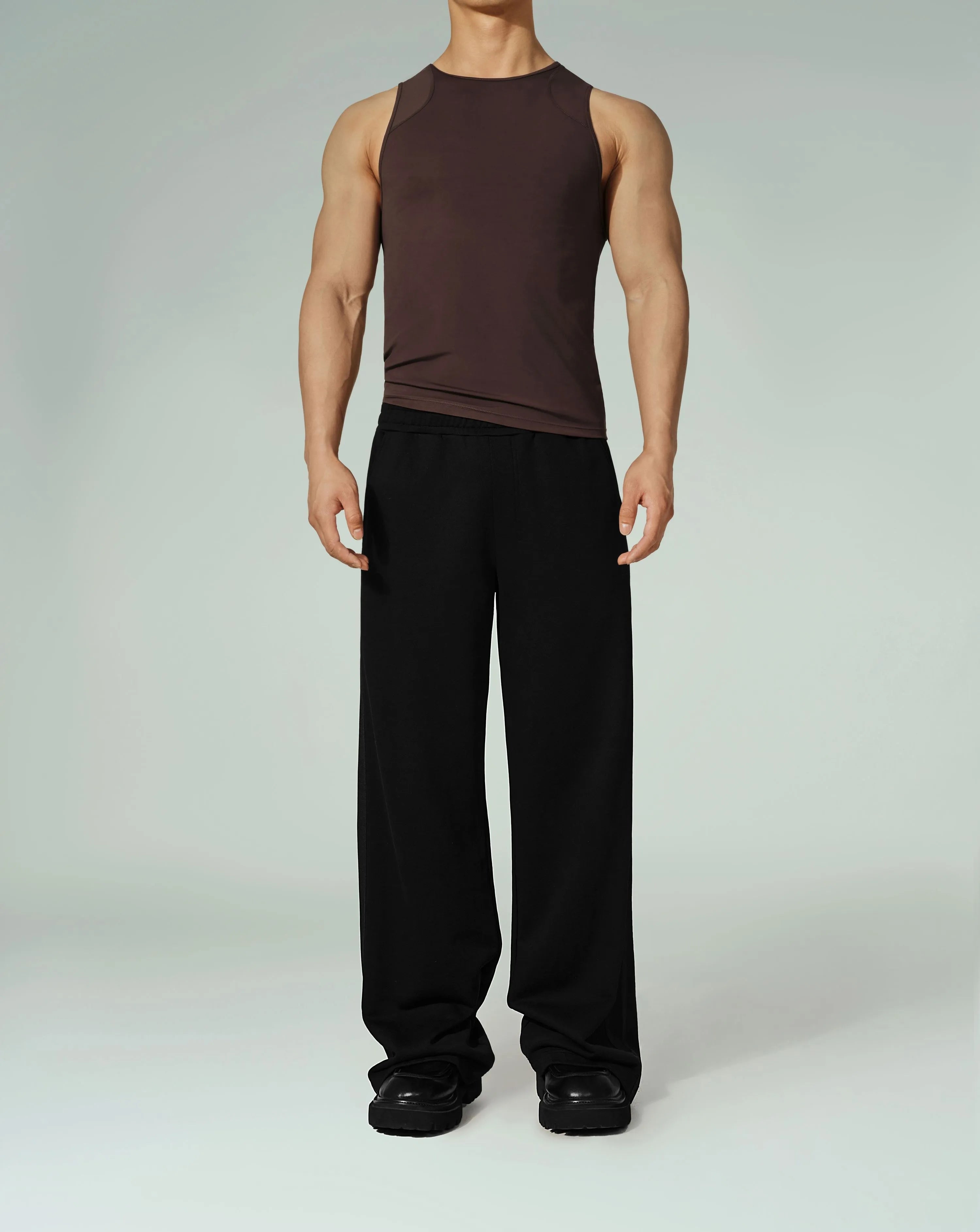 Mesh Sports Vest (Dark Brown)
