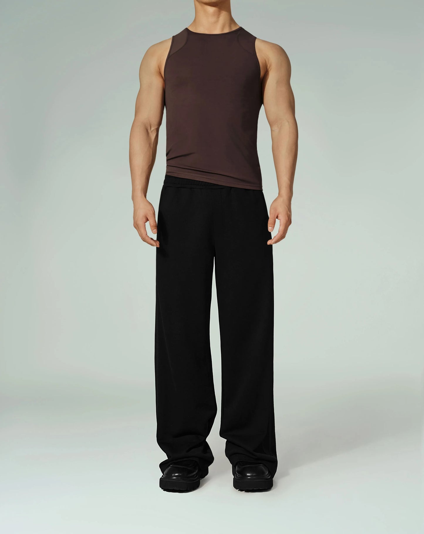 Mesh Sports Vest (Dark Brown)