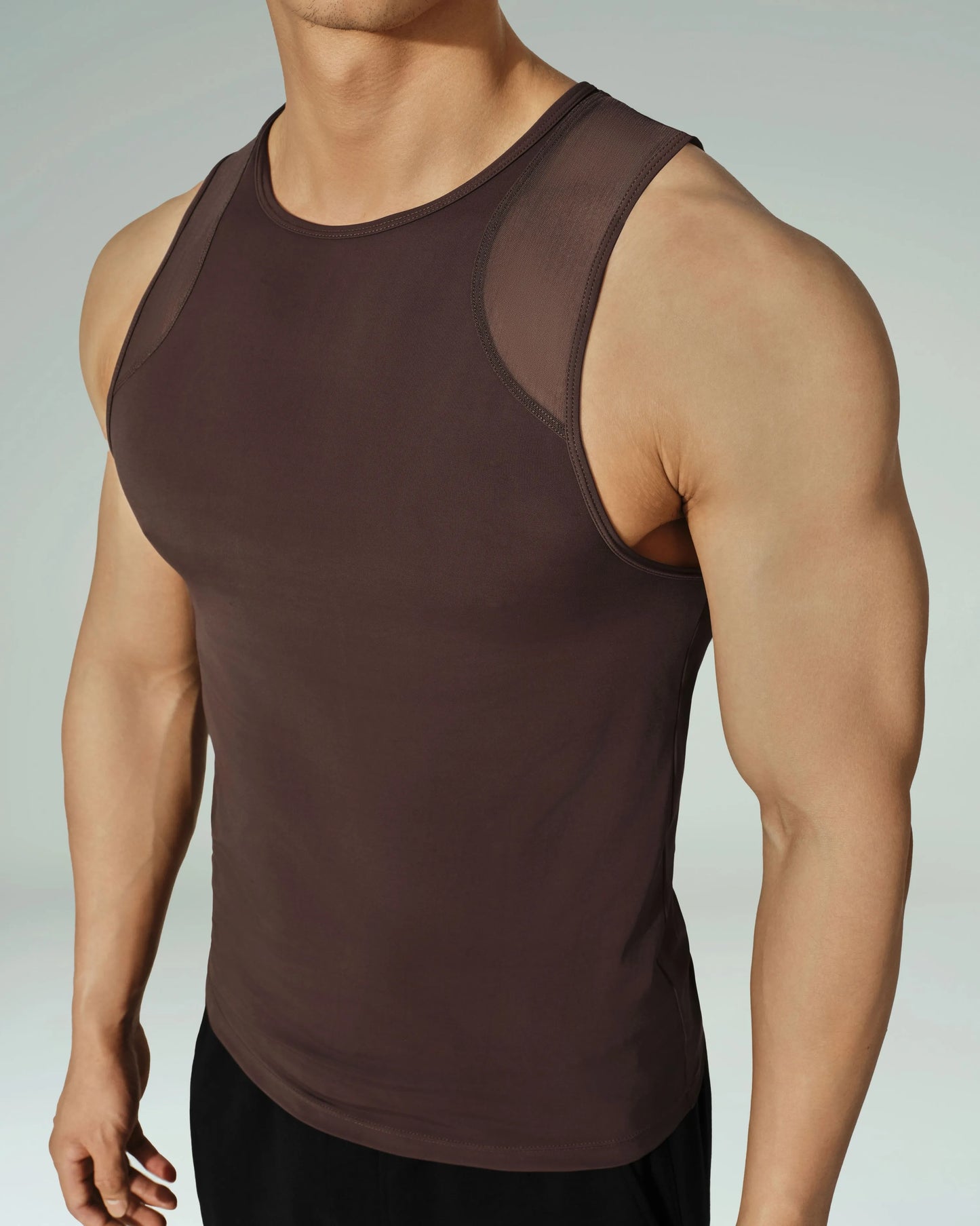 Mesh Sports Vest (Dark Brown)