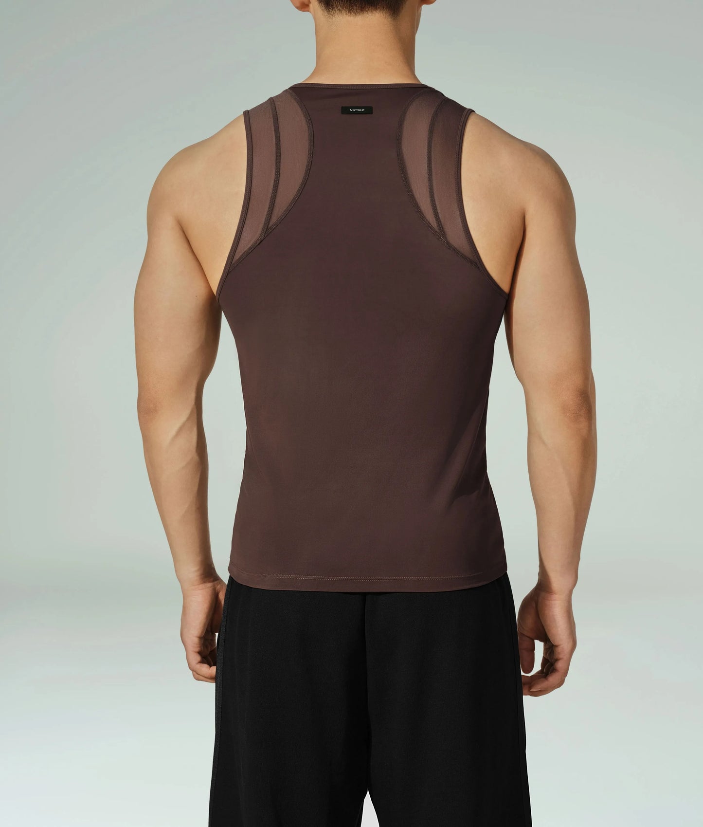 Mesh Sports Vest (Dark Brown)