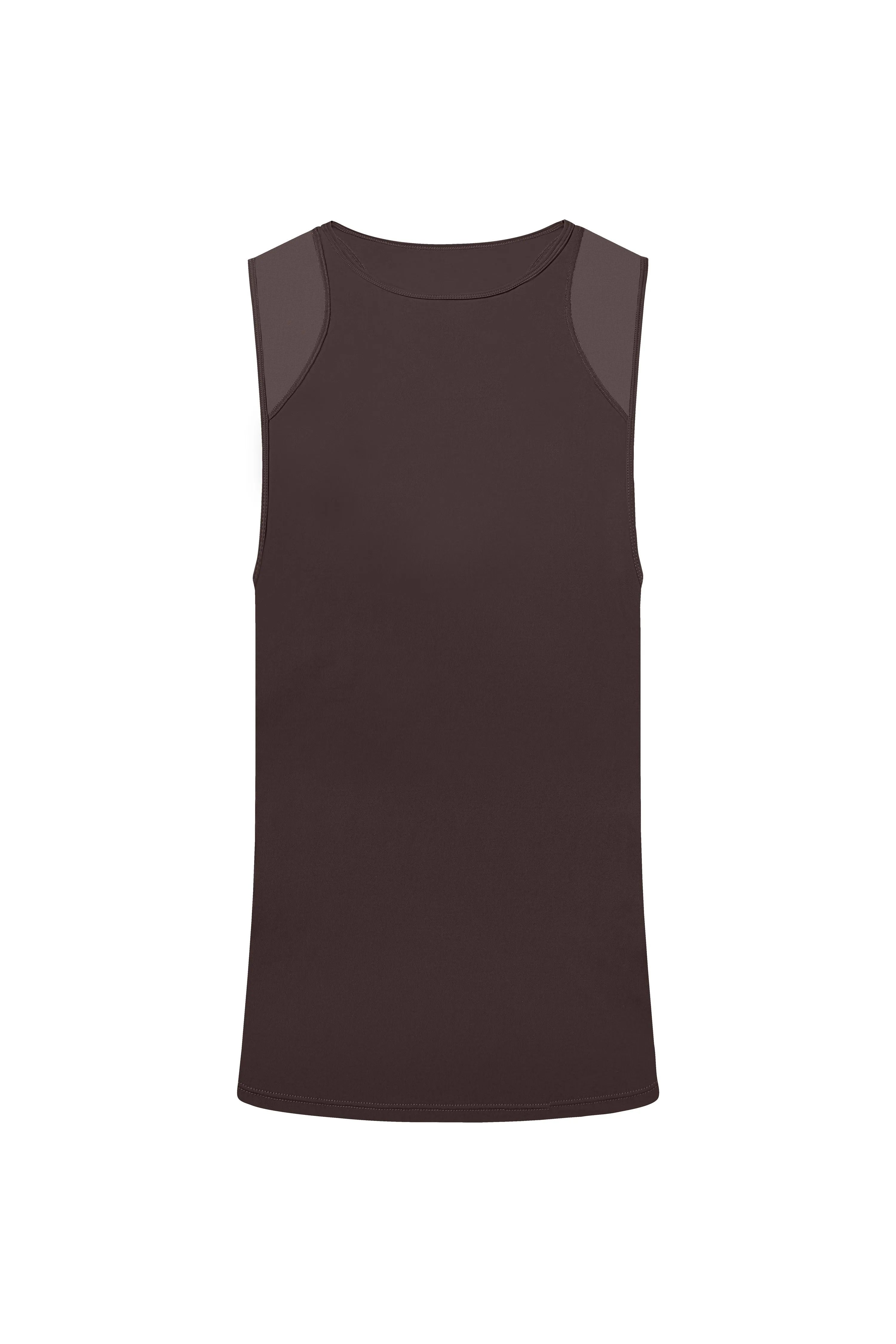 Mesh Sports Vest (Dark Brown)