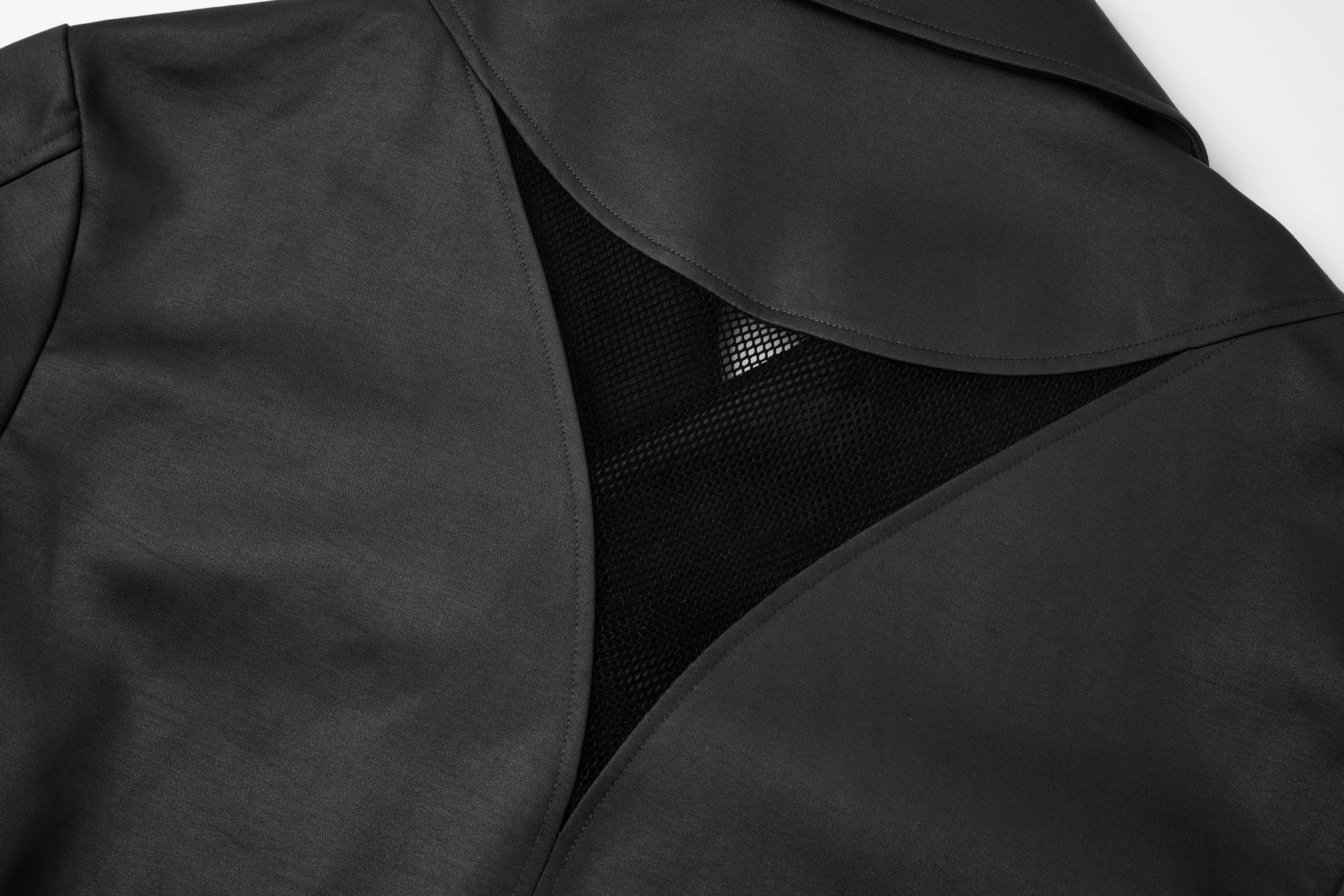 Mesh Belt Multi-Panel Short Jacket