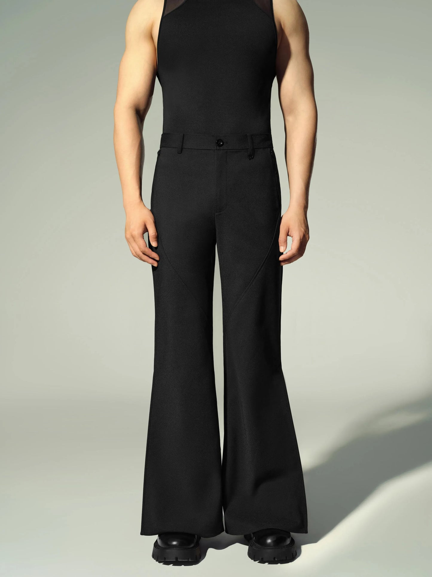 Mid-Rise Flared Pants