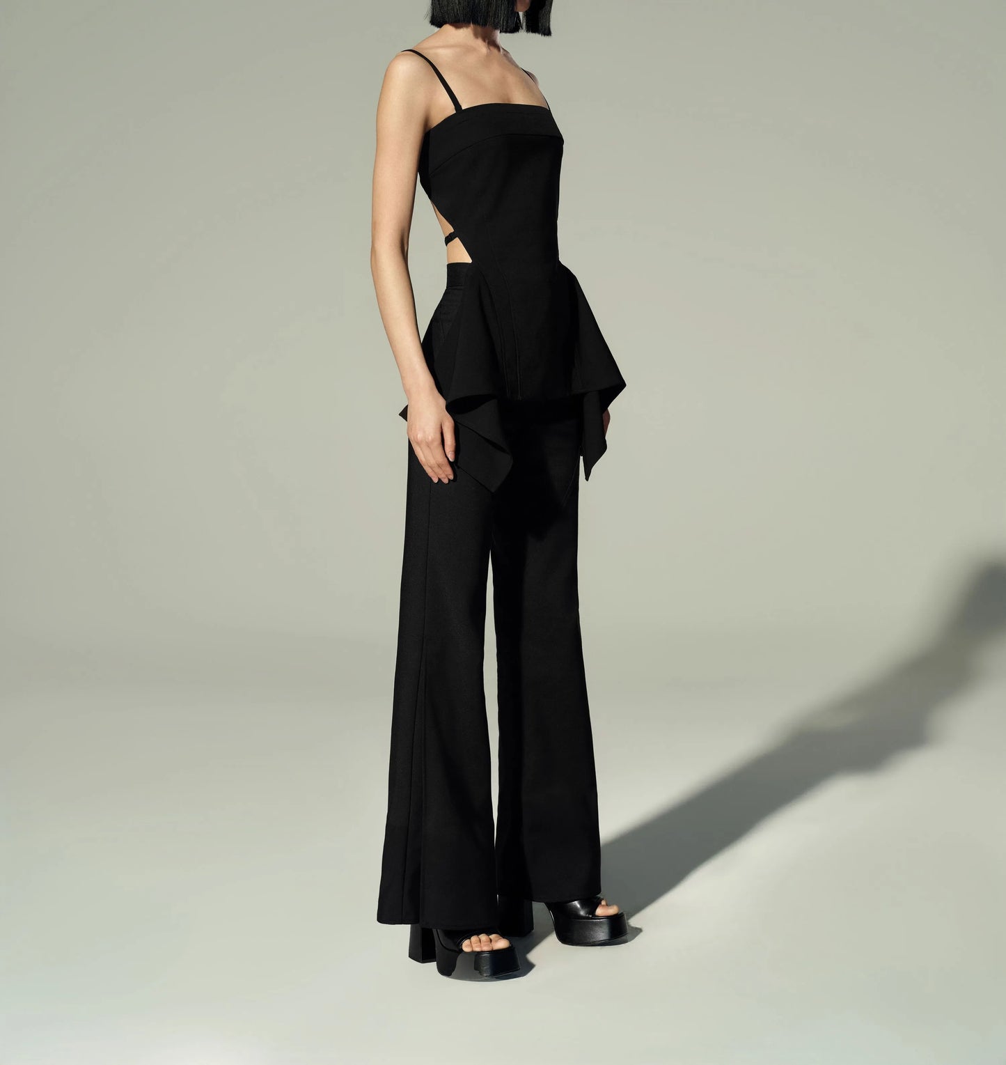 Mid-Rise Flared Pants