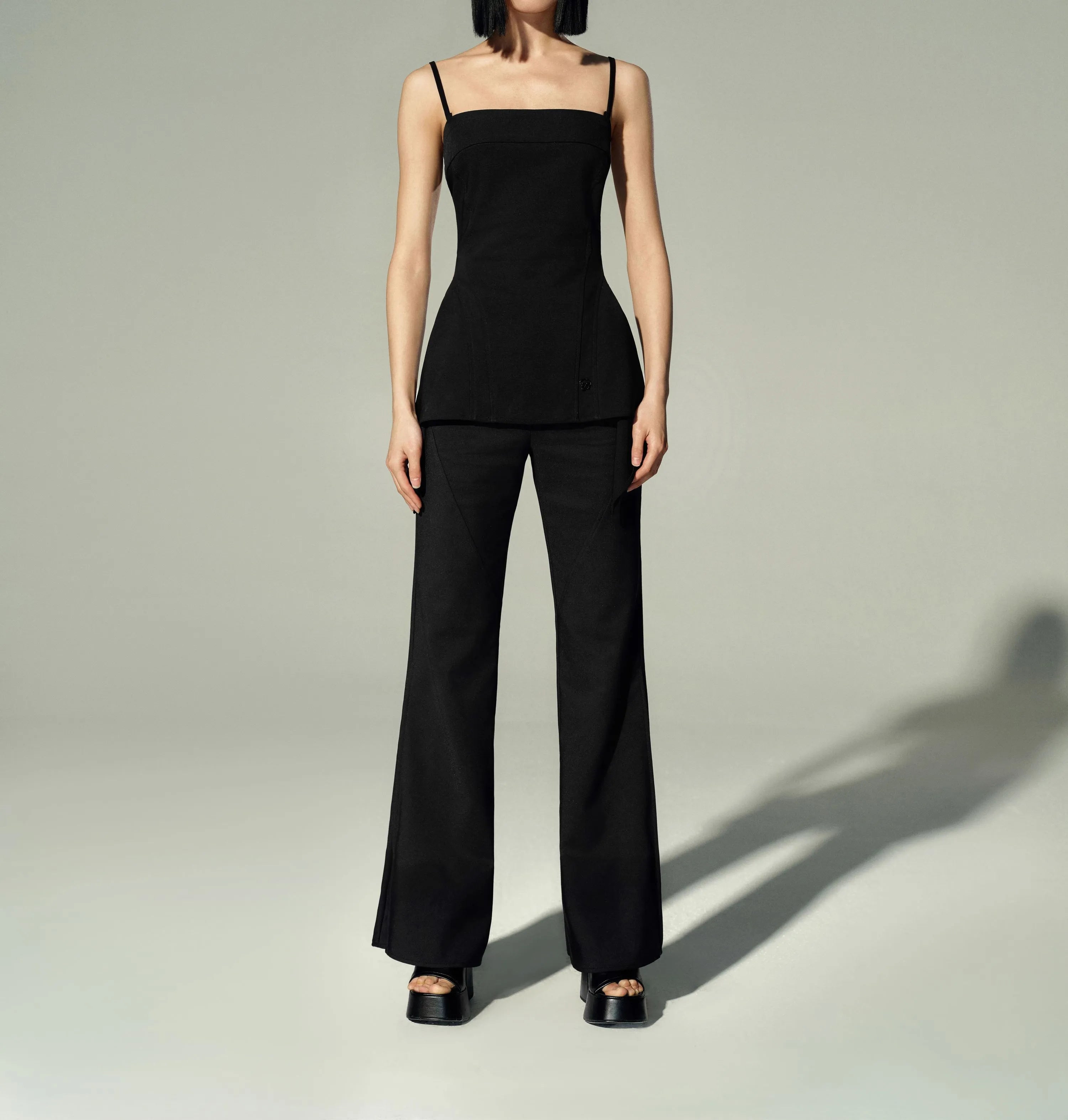 Mid-Rise Flared Pants