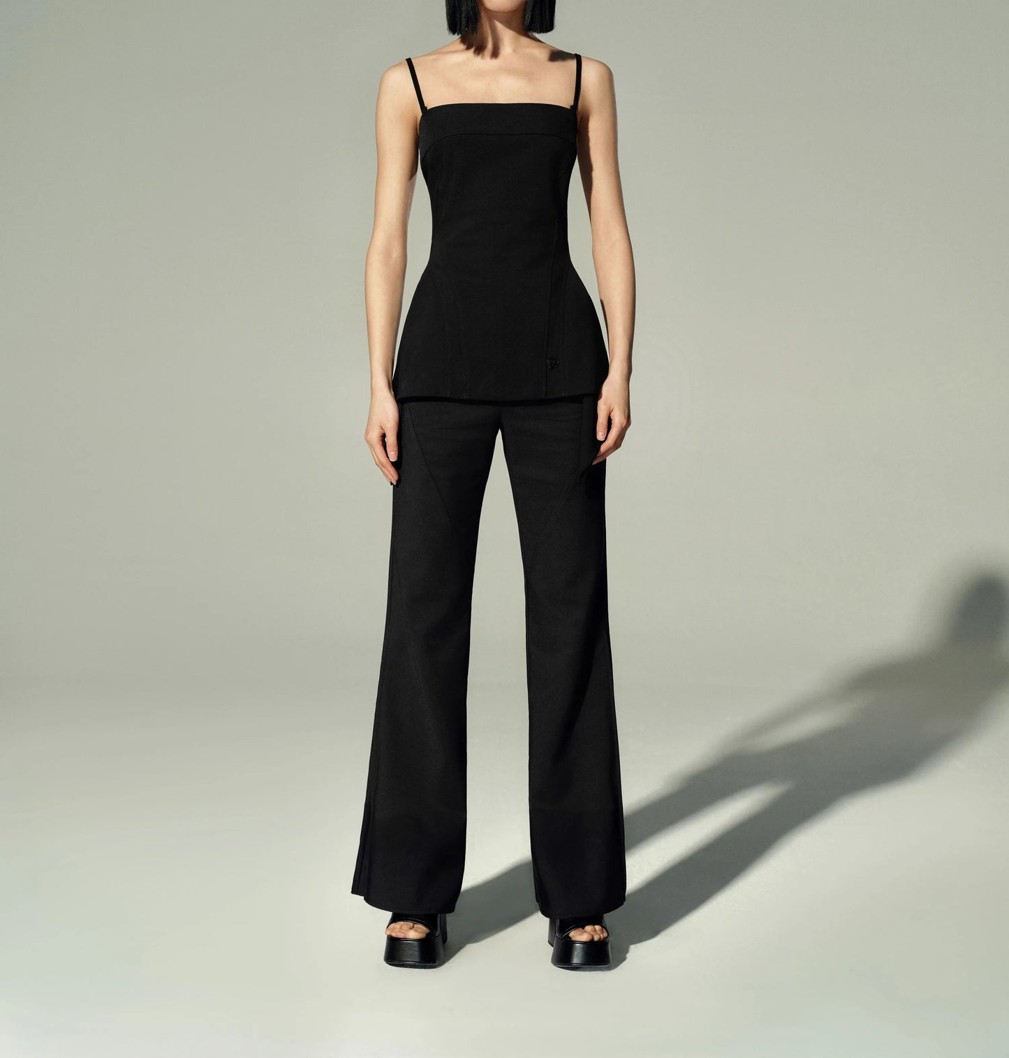 Mid-Rise Flared Pants