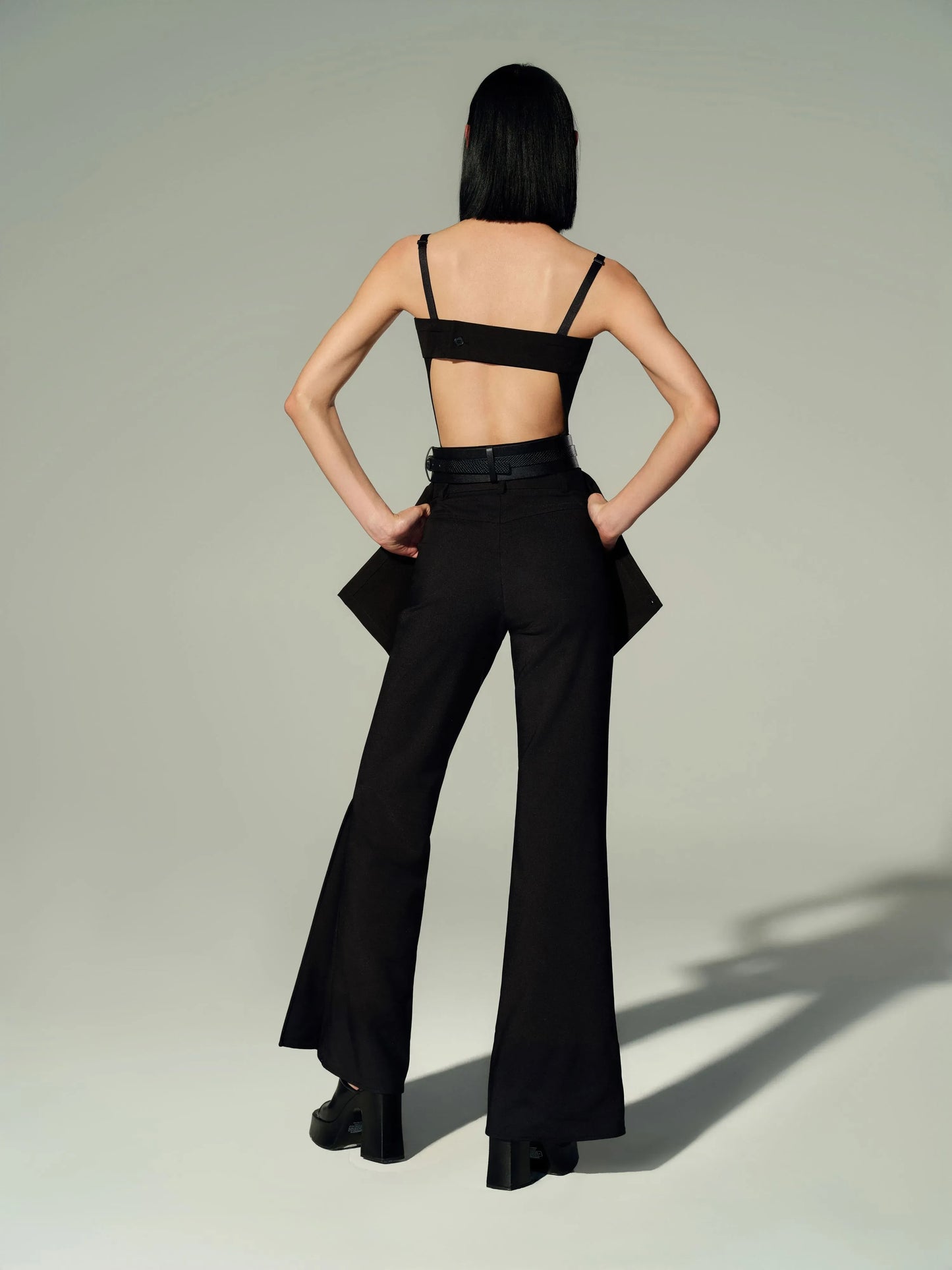 Mid-Rise Flared Pants