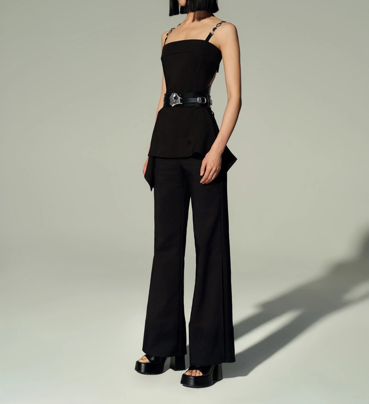Mid-Rise Flared Pants
