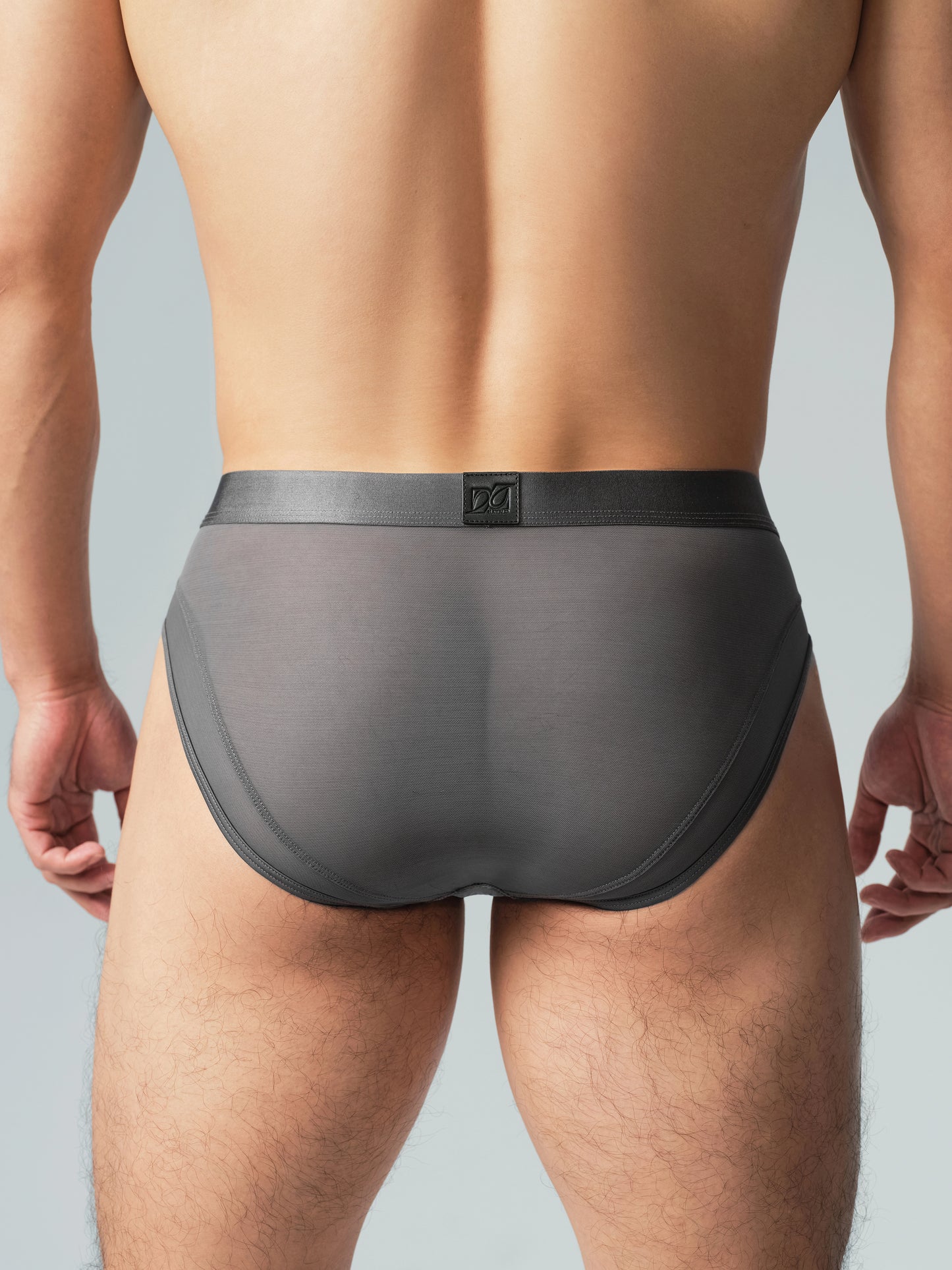 Mid Rise Satin Mesh Brief