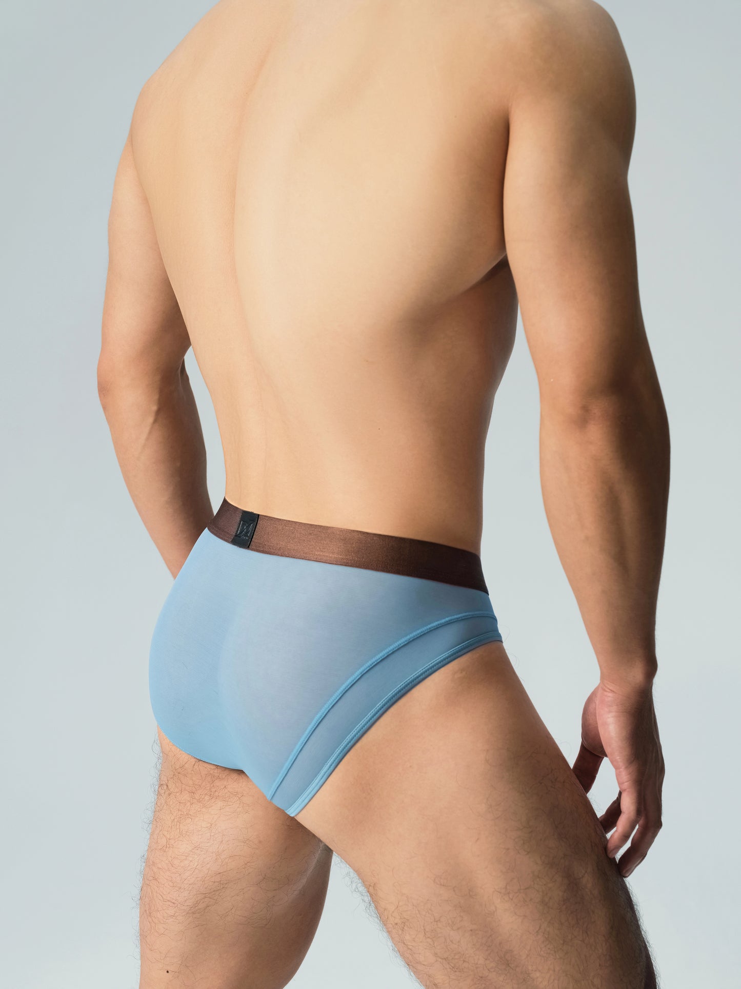 Mid Rise Satin Mesh Brief