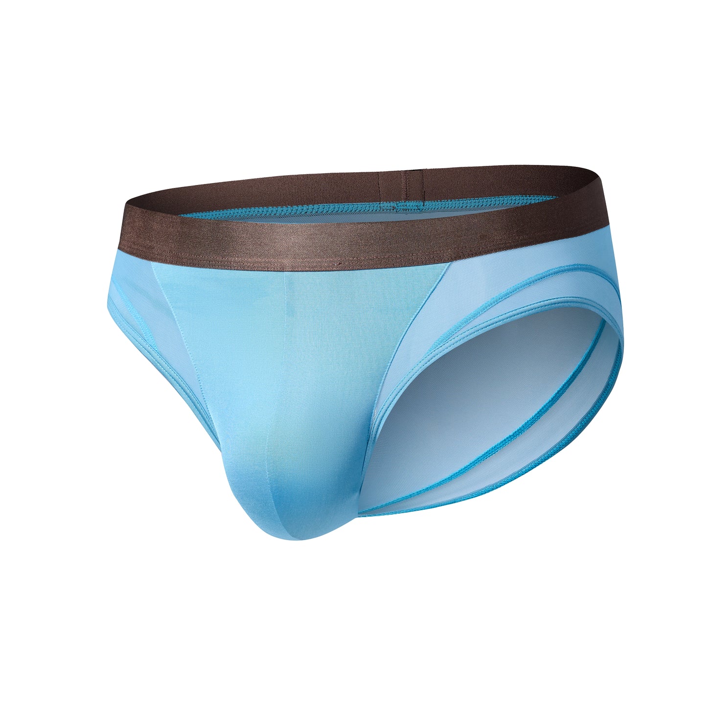 Mid Rise Satin Mesh Brief