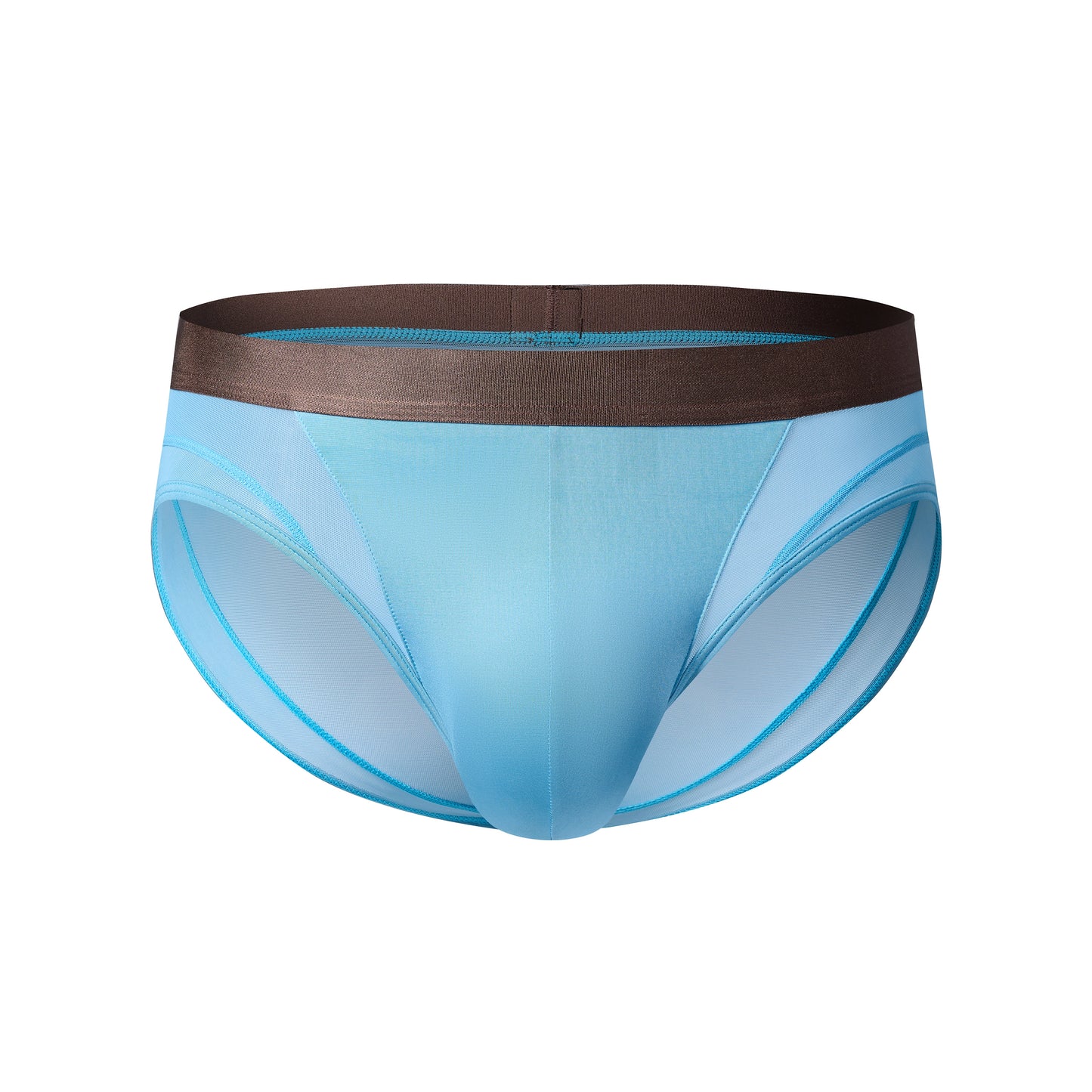 Mid Rise Satin Mesh Brief