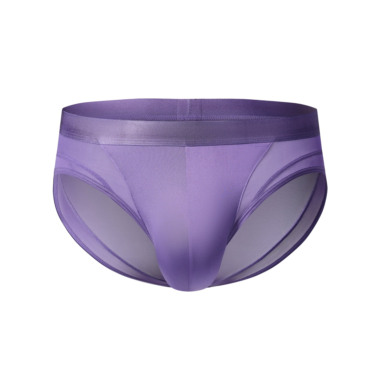 Mid Rise Satin Mesh Brief