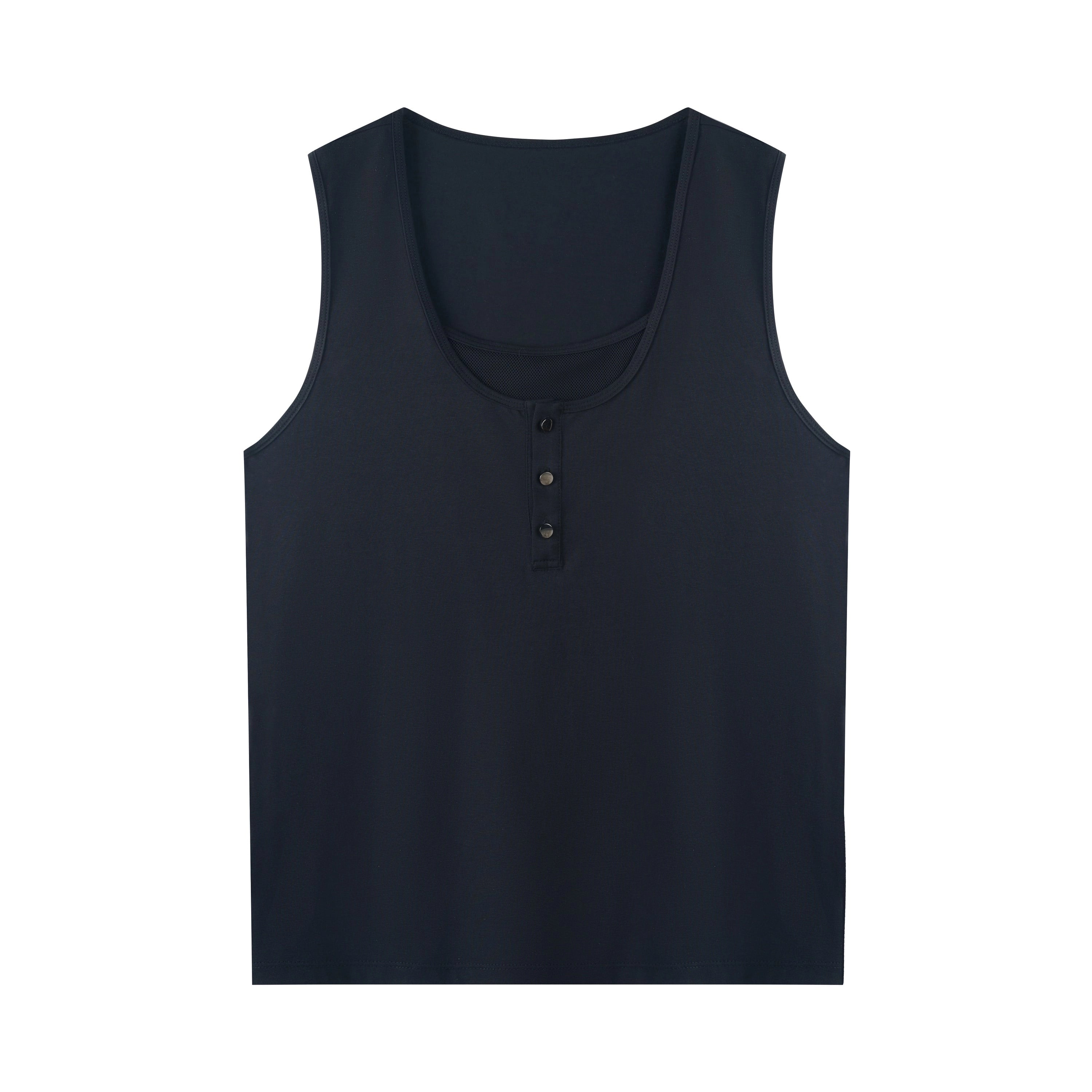 214-Open Collar Mesh Vest