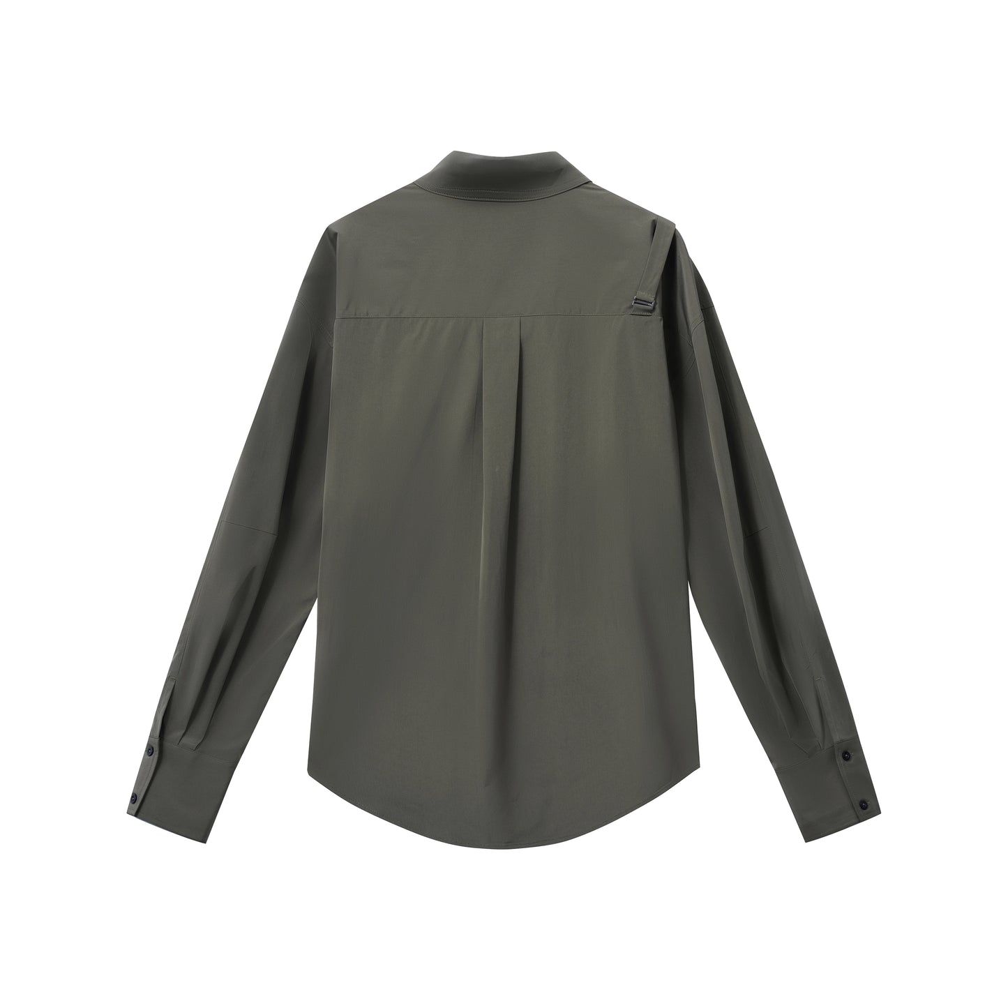 Cropped PU Shirt & Openwork  Structure Shirt