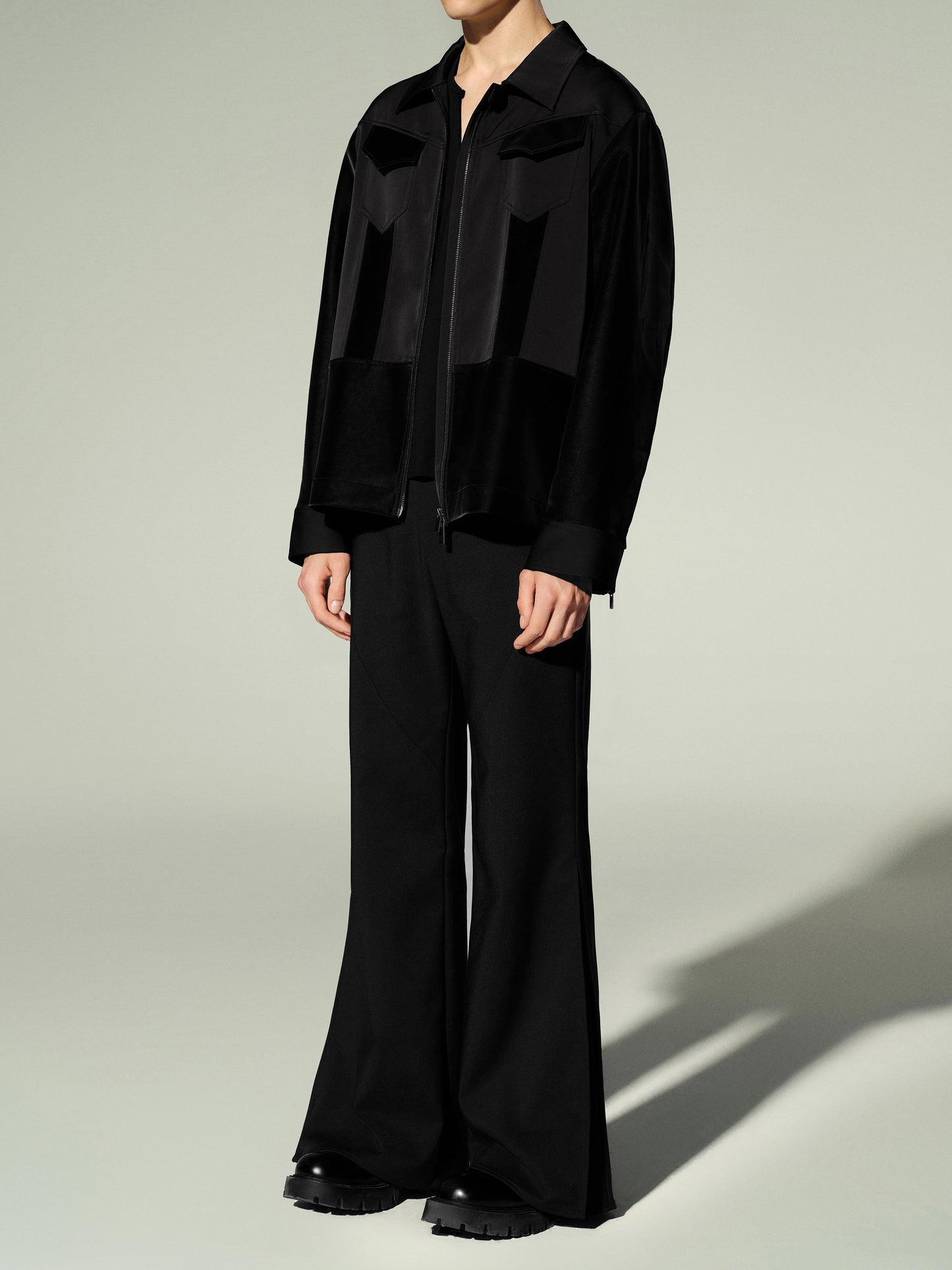 Oversized Cutout Zip Jacket