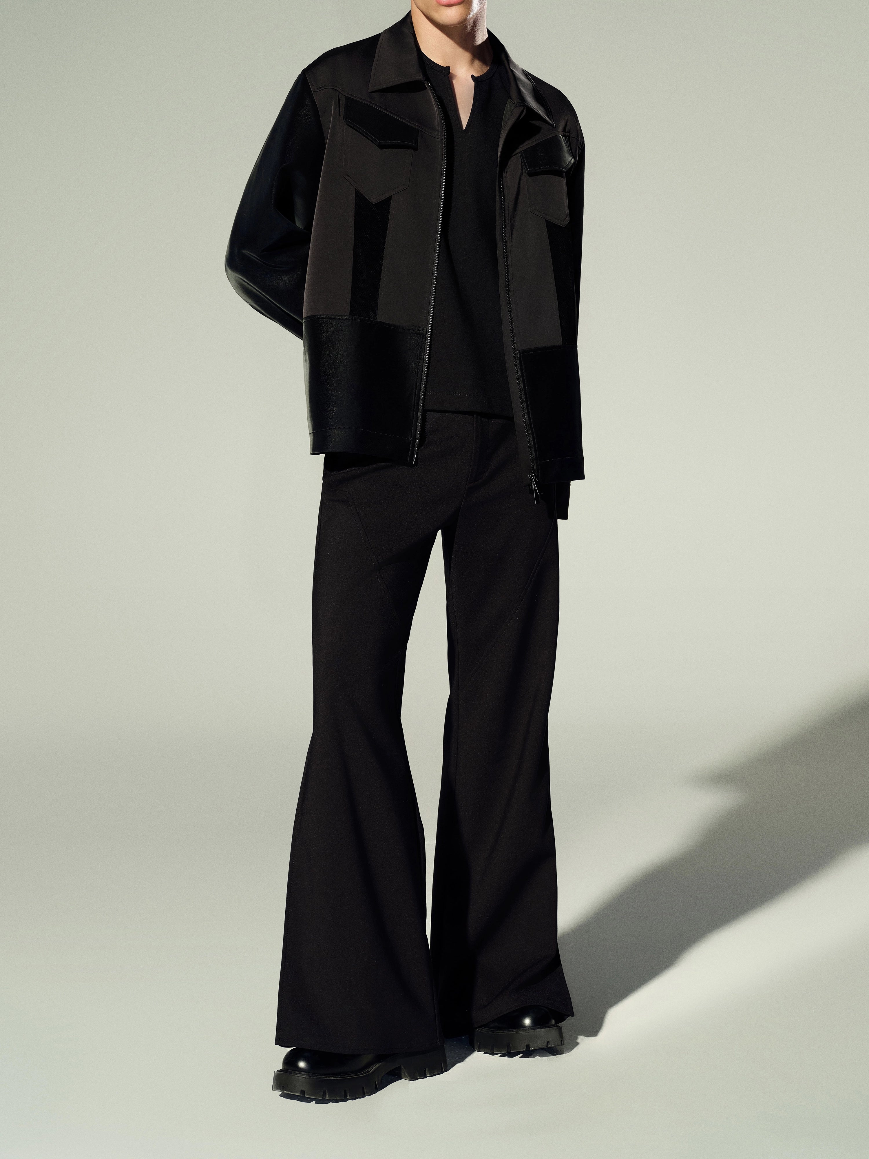 Oversized Cutout Zip Jacket