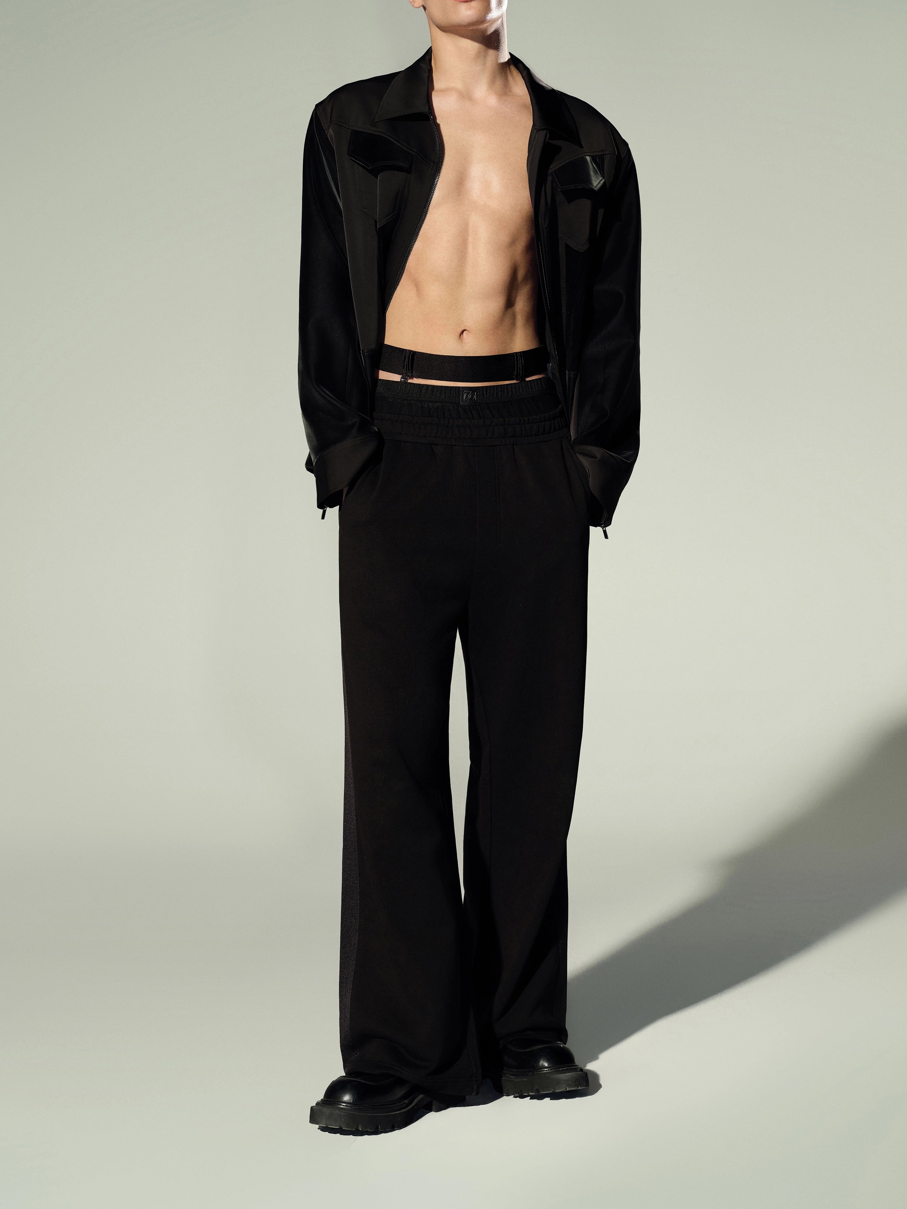 Oversized Cutout Zip Jacket