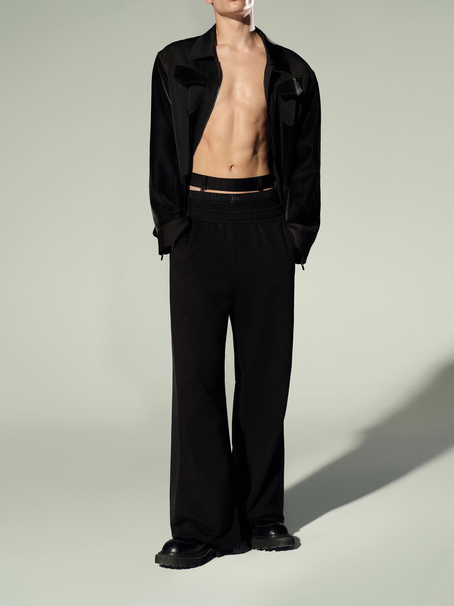 Oversized Cutout Zip Jacket