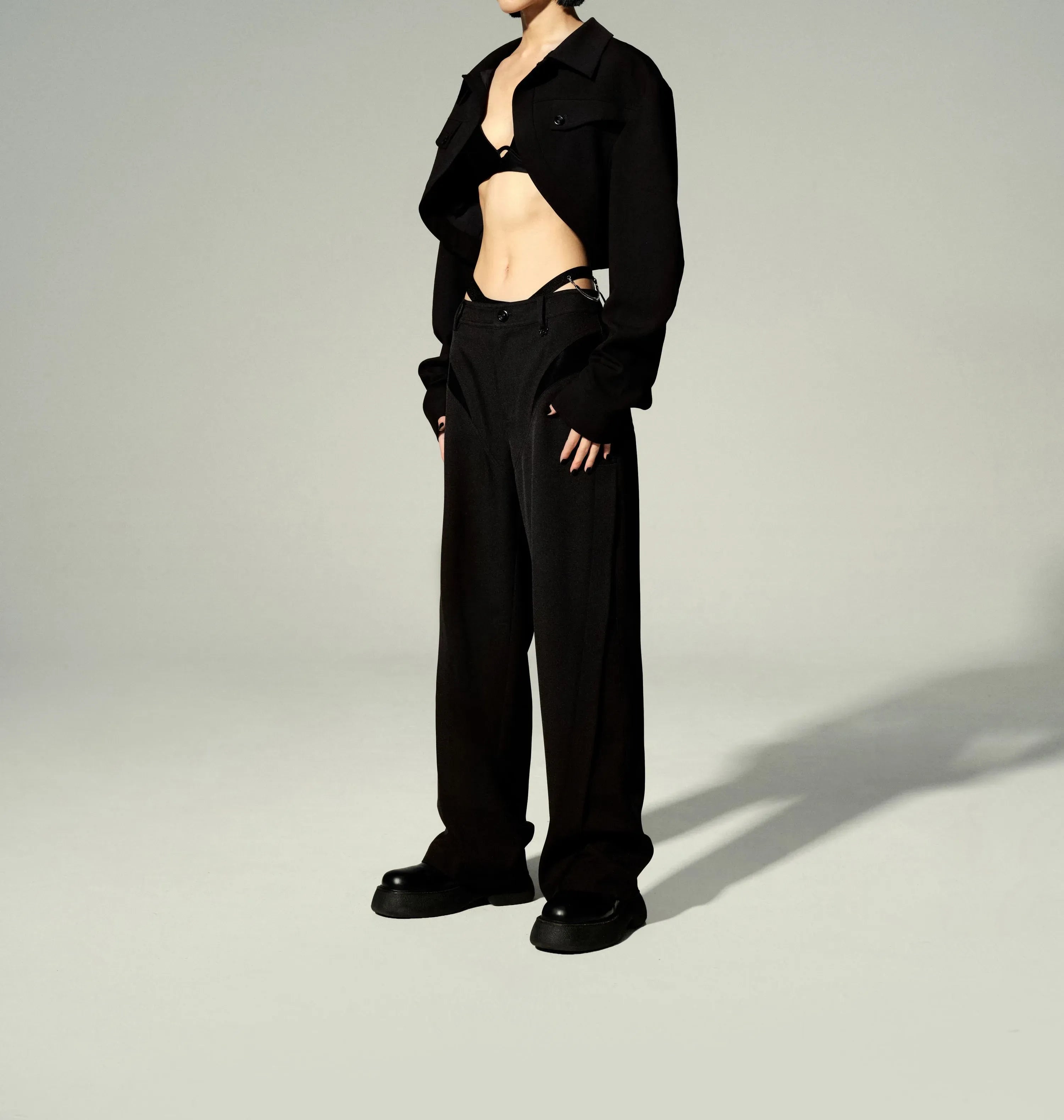 Paneled Dress Pants