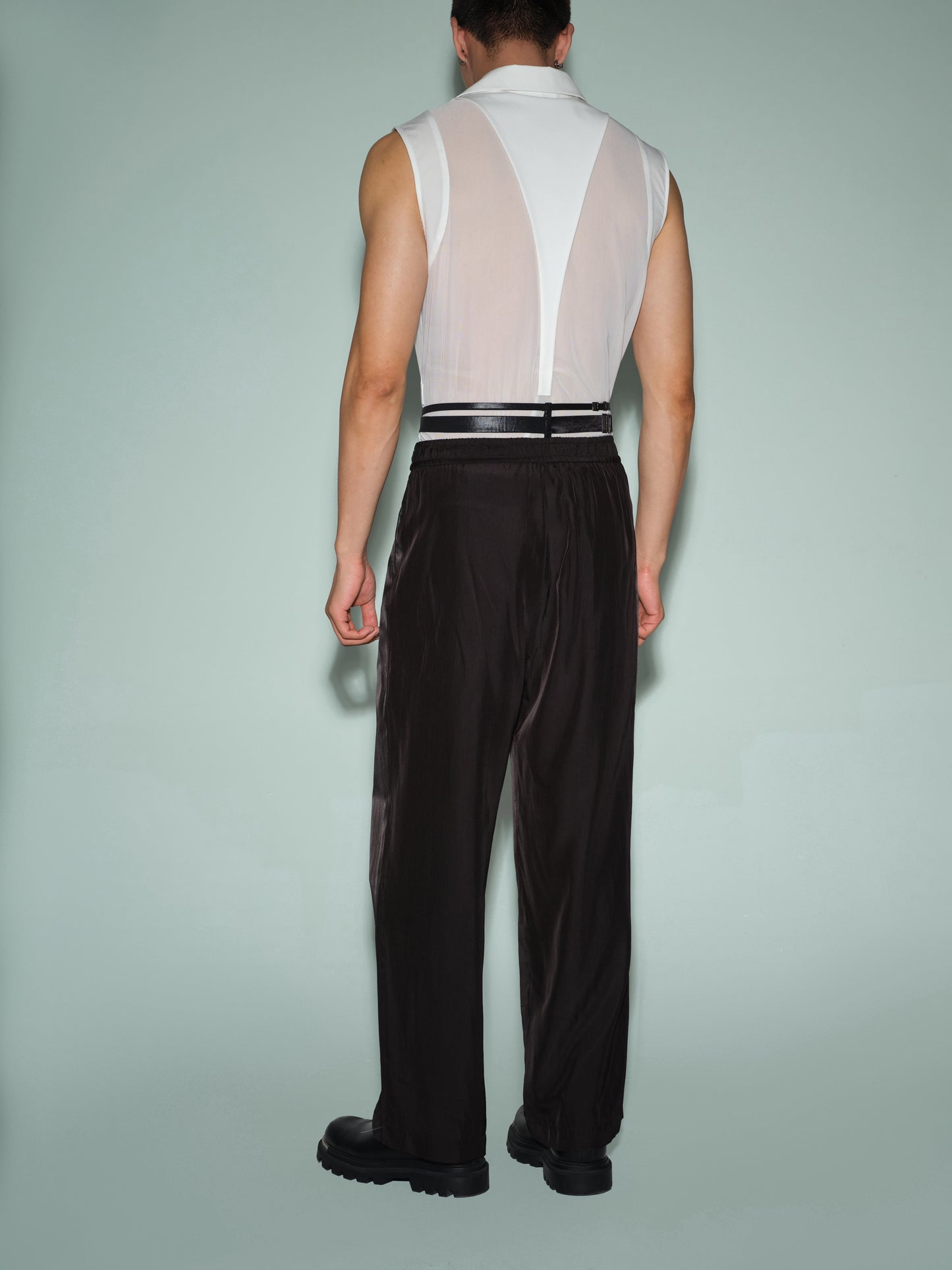Panelled Polo Collar Vest