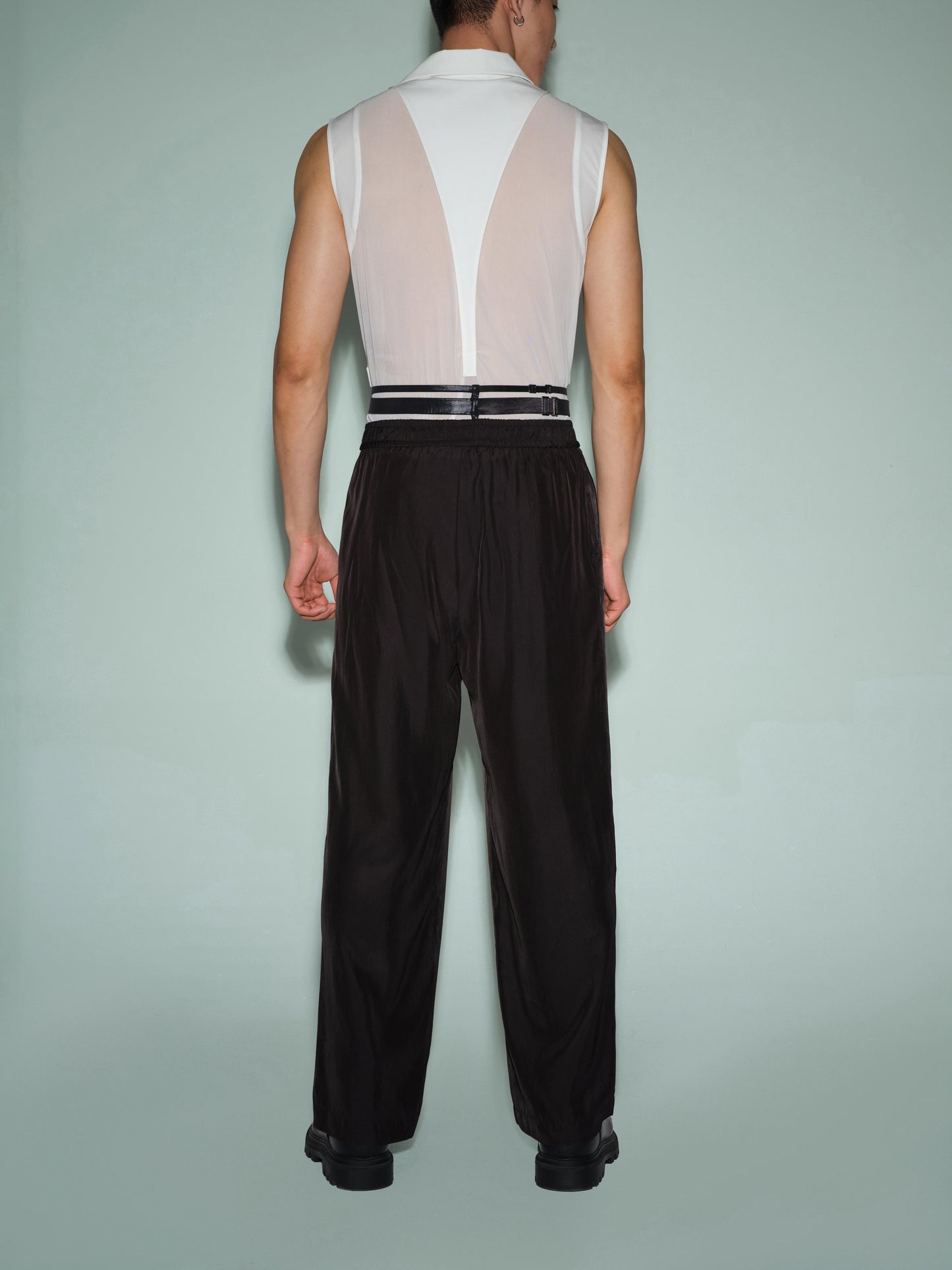 Panelled Polo Collar Vest