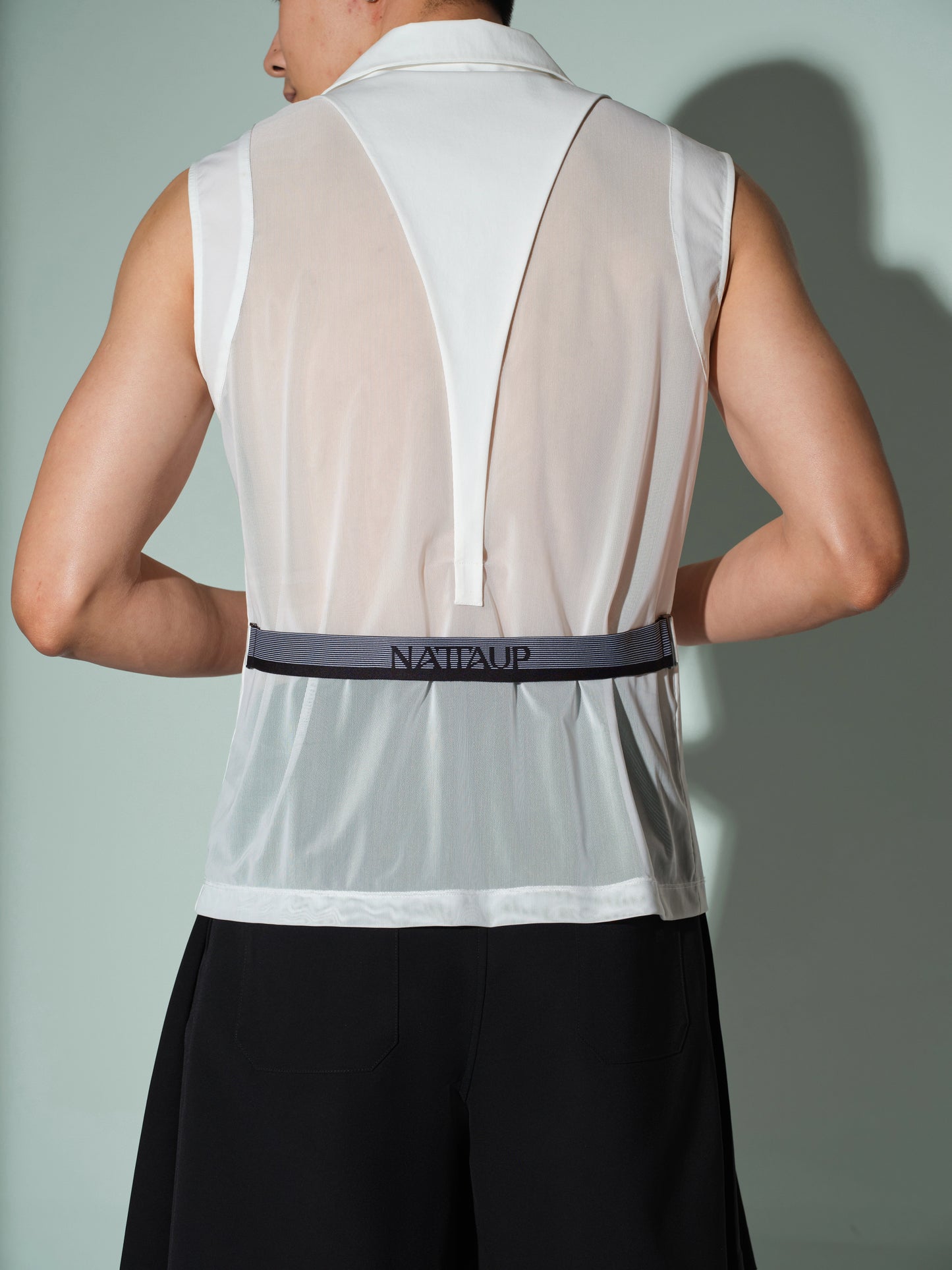 Panelled Polo Collar Vest