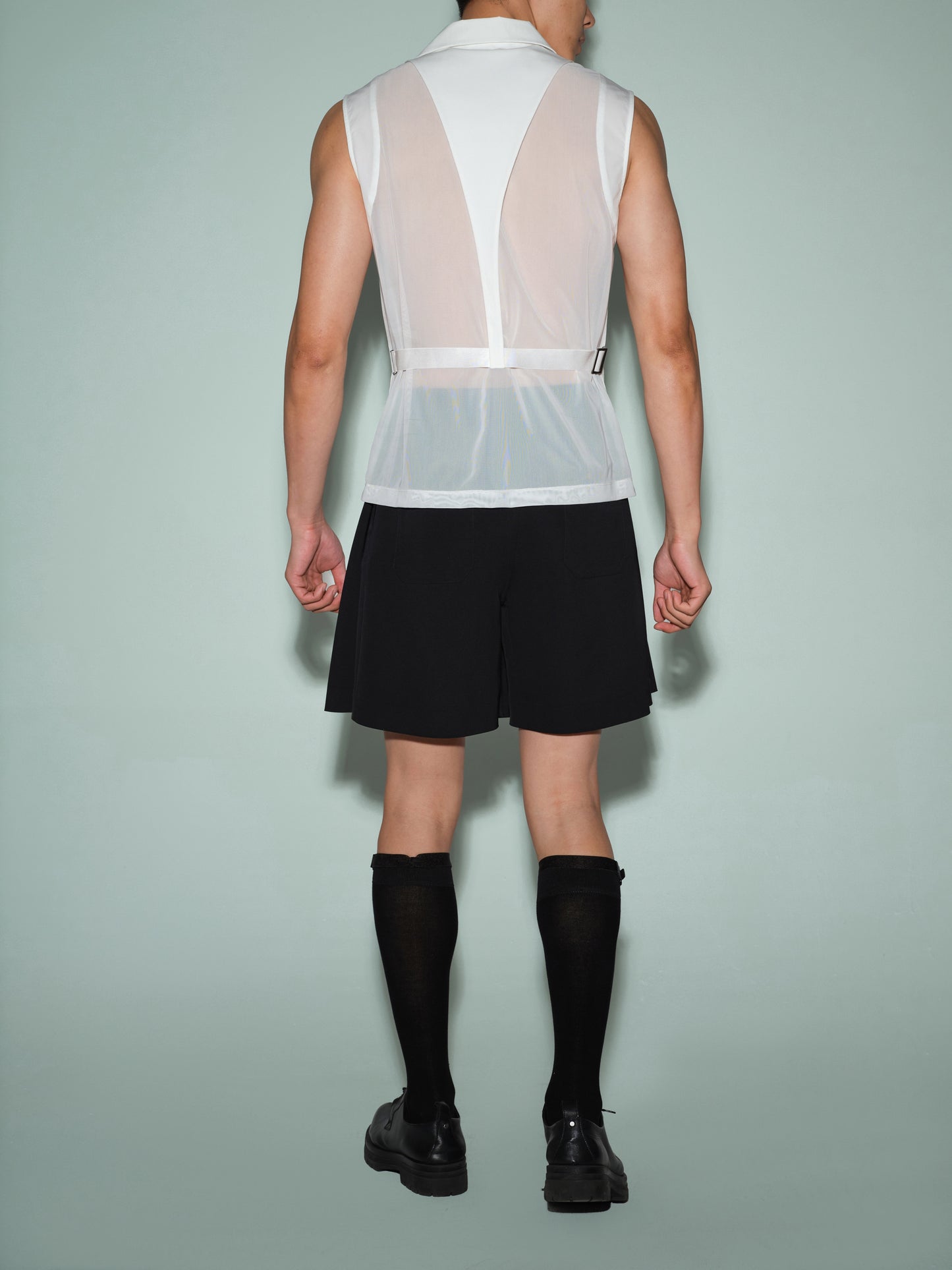 Panelled Polo Collar Vest