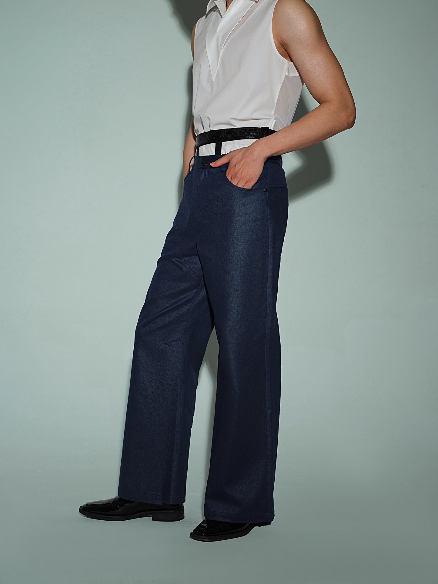 Panelled Polo Collar Vest