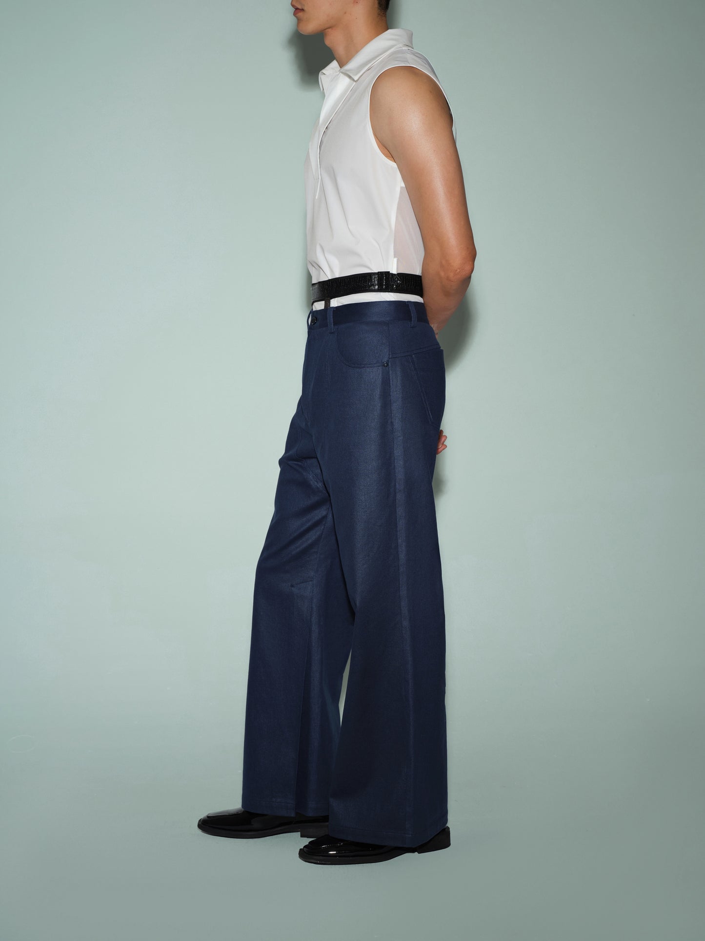 Panelled Polo Collar Vest
