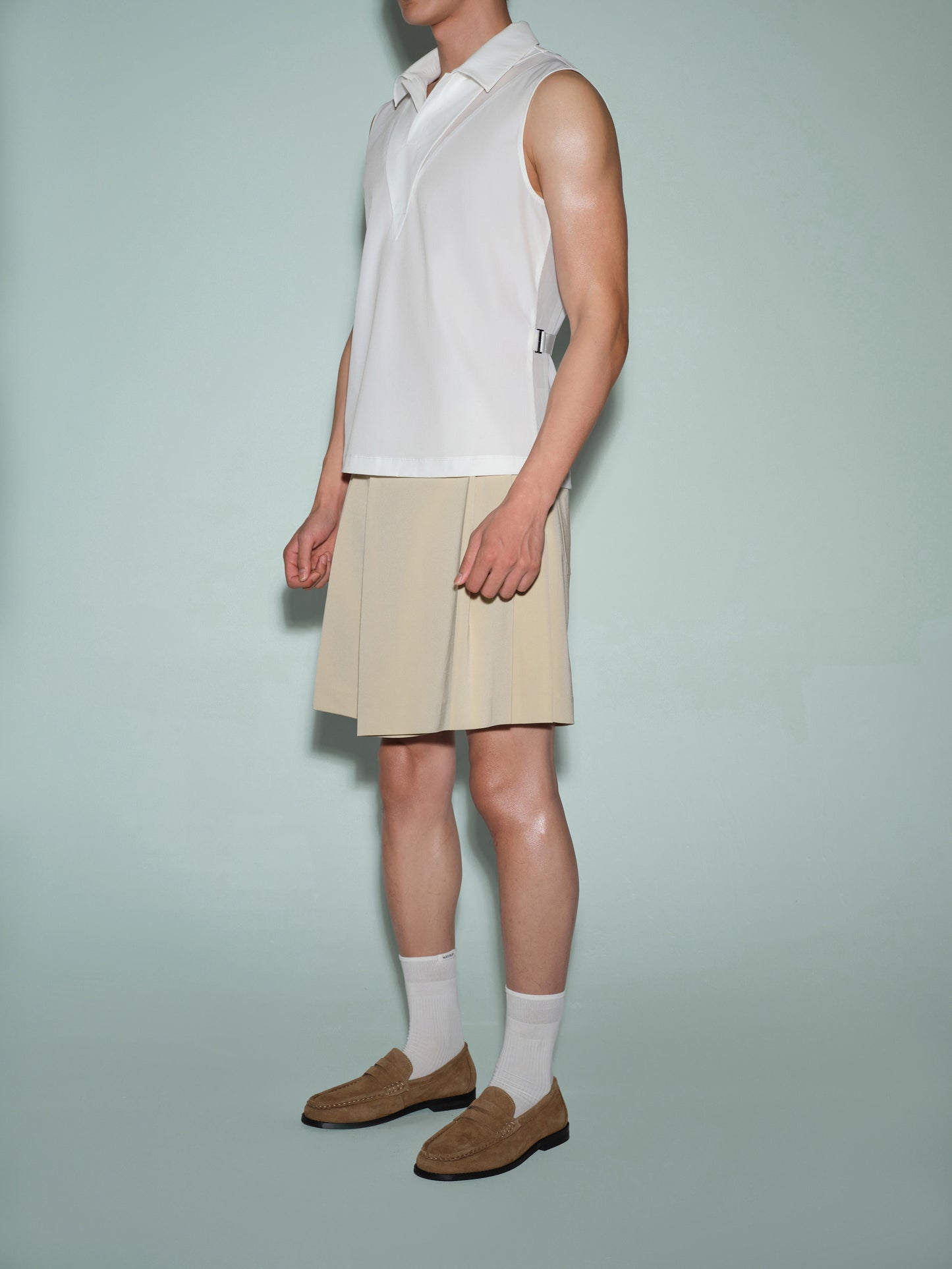 Pleated Bermuda Short