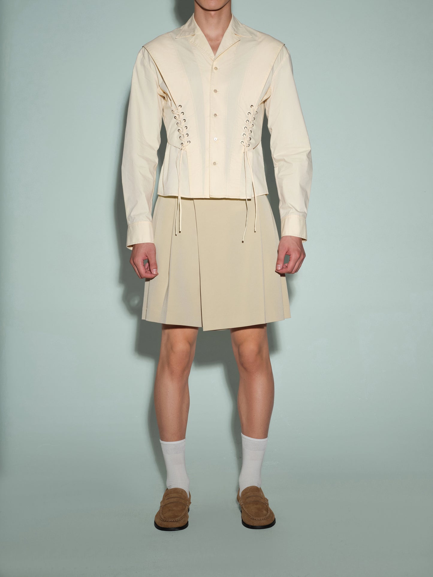 Pleated Bermuda Short