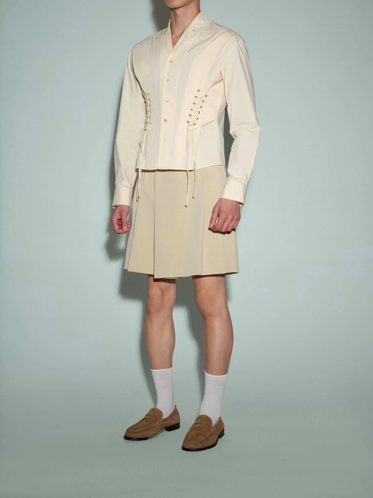 Pleated Bermuda Short